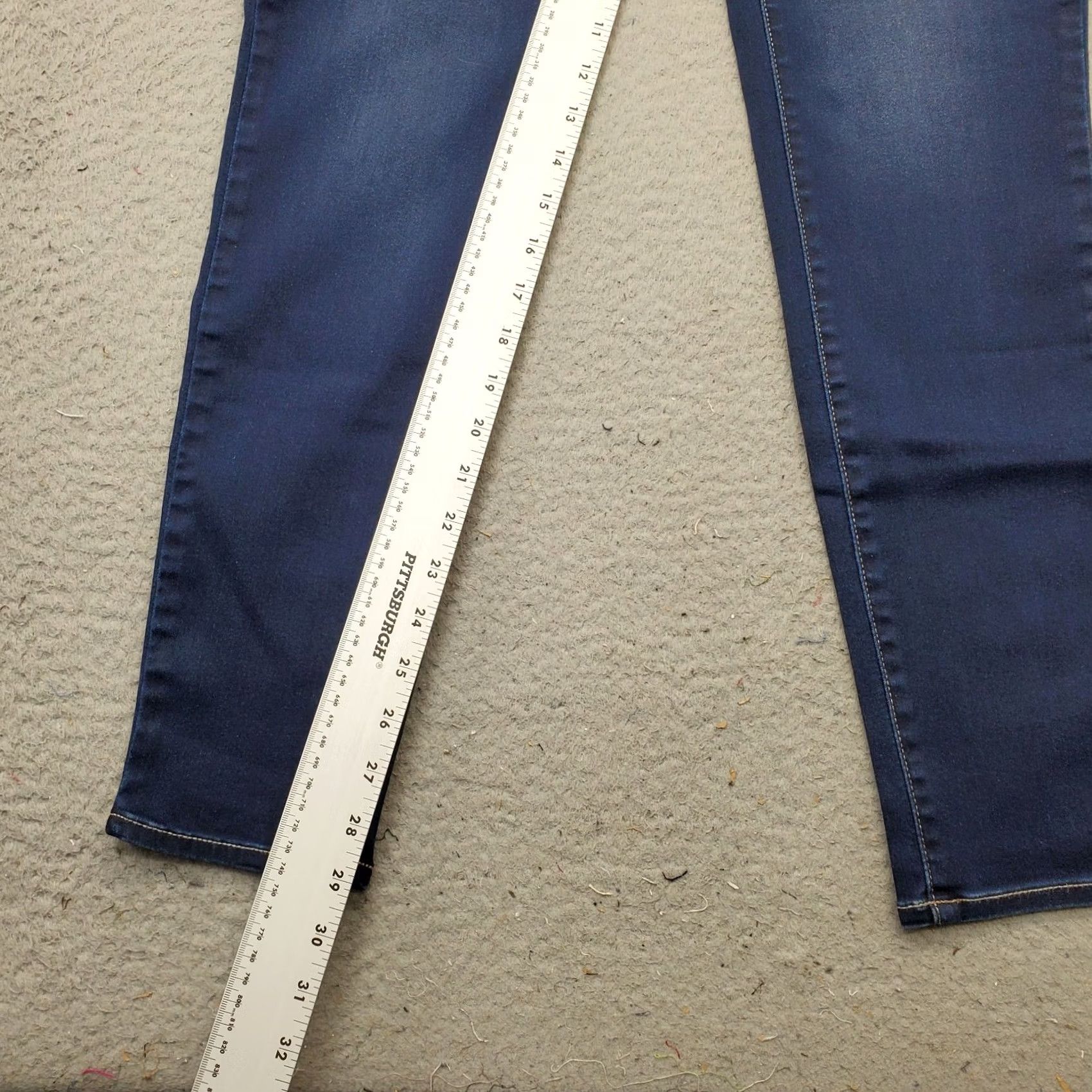 Vintage Seven7 Legging Jeans Women 12 Blue Denim Cotton Ultra High Rise Comfort Size 34" / US 12 / IT 48 - 4 Thumbnail