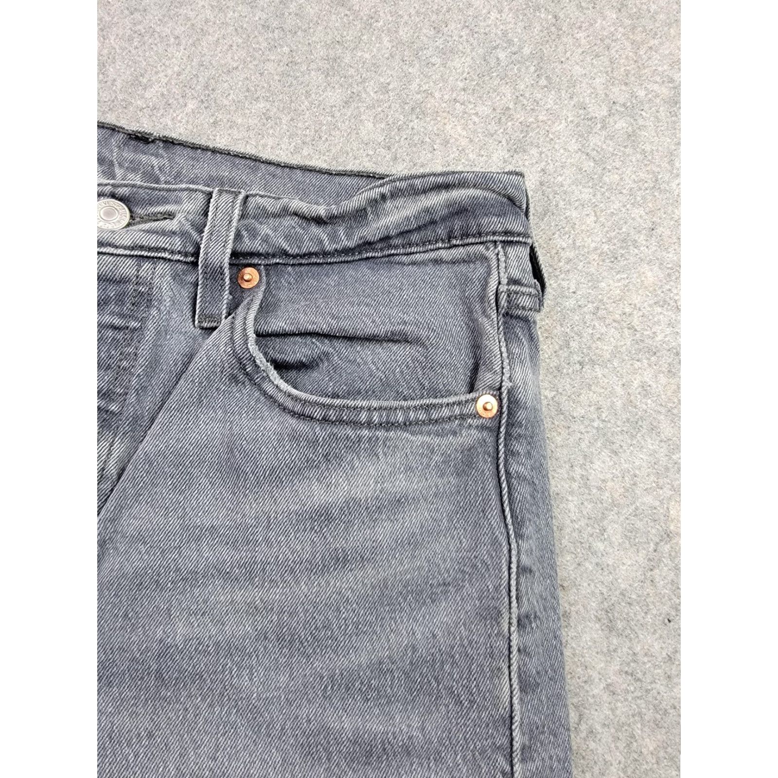 Levi's Levi's Premium 501 S Skinny Jeans Mens 29x28 Gray Button Fly Distressed Slim Denim Cotton 501 Size US 29 - 3 Thumbnail