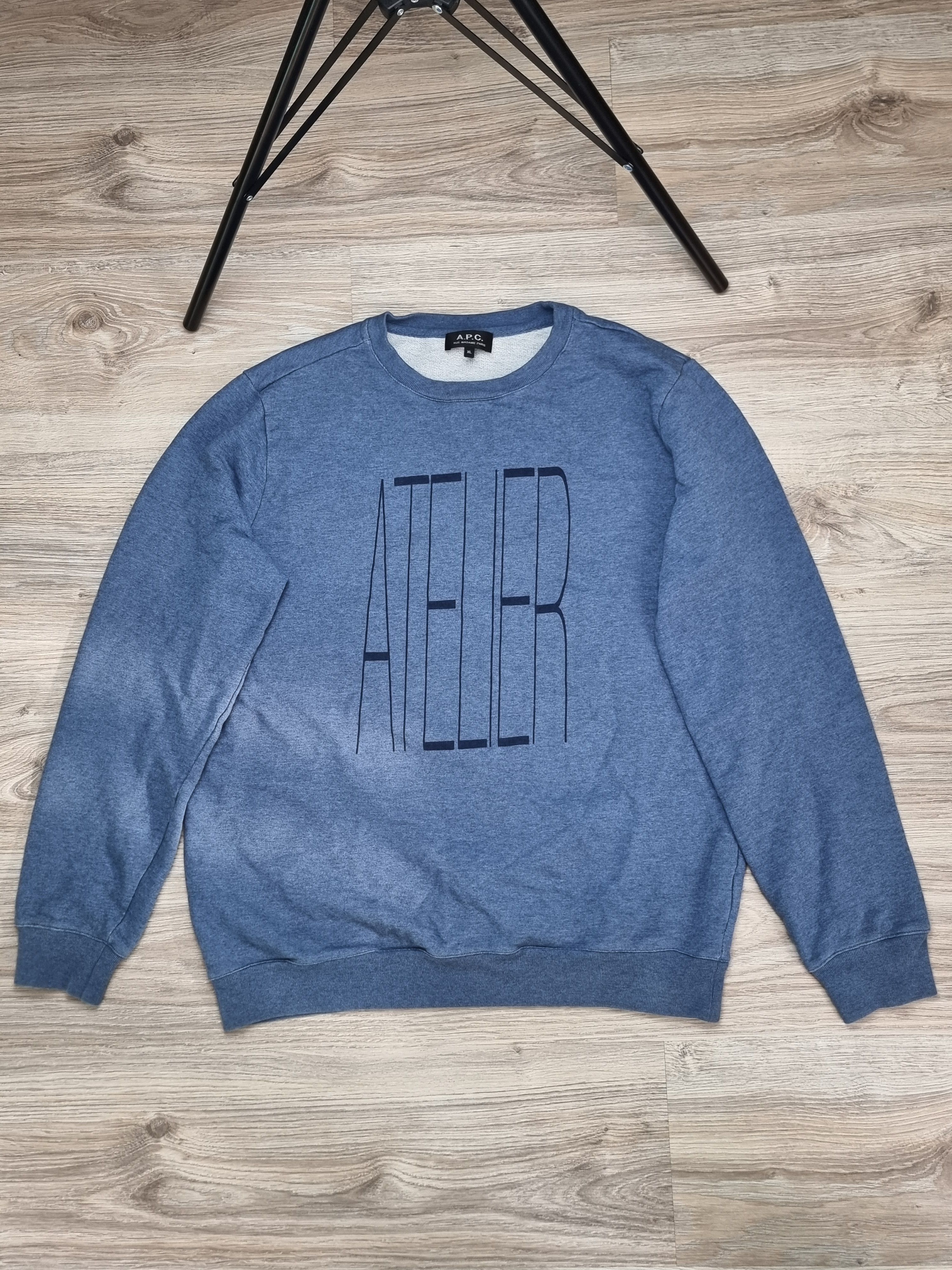 A.P.C. Apc crewneck navy atelier vintage Size US XL / EU 56 / 4 - 1 Thumbnail