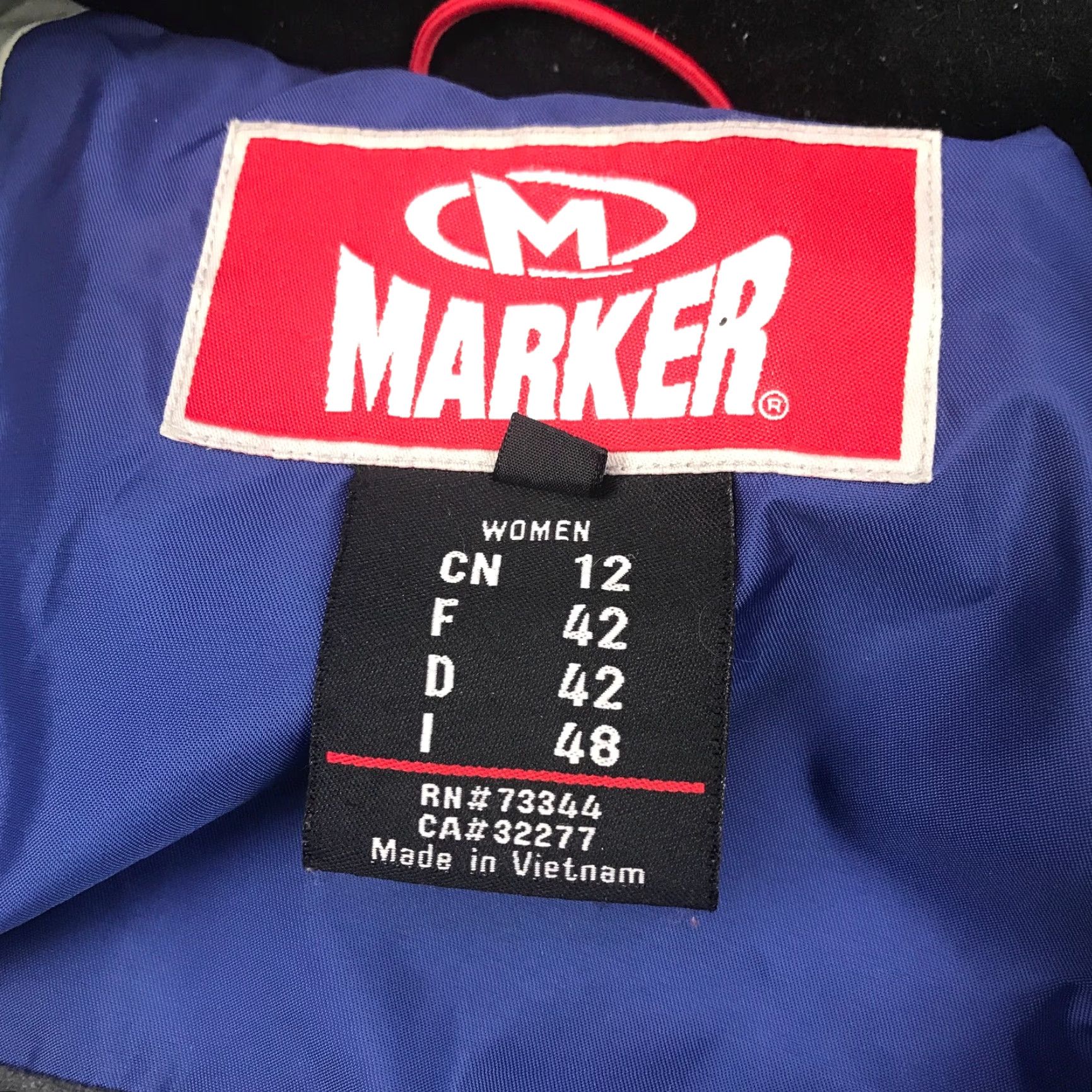 Barker Marker Womens Ski Jacket Size 12 Blue Winter Coat Packable Hood Vented Insulated Size XL / US 12-14 / IT 48-50 - 5 Thumbnail