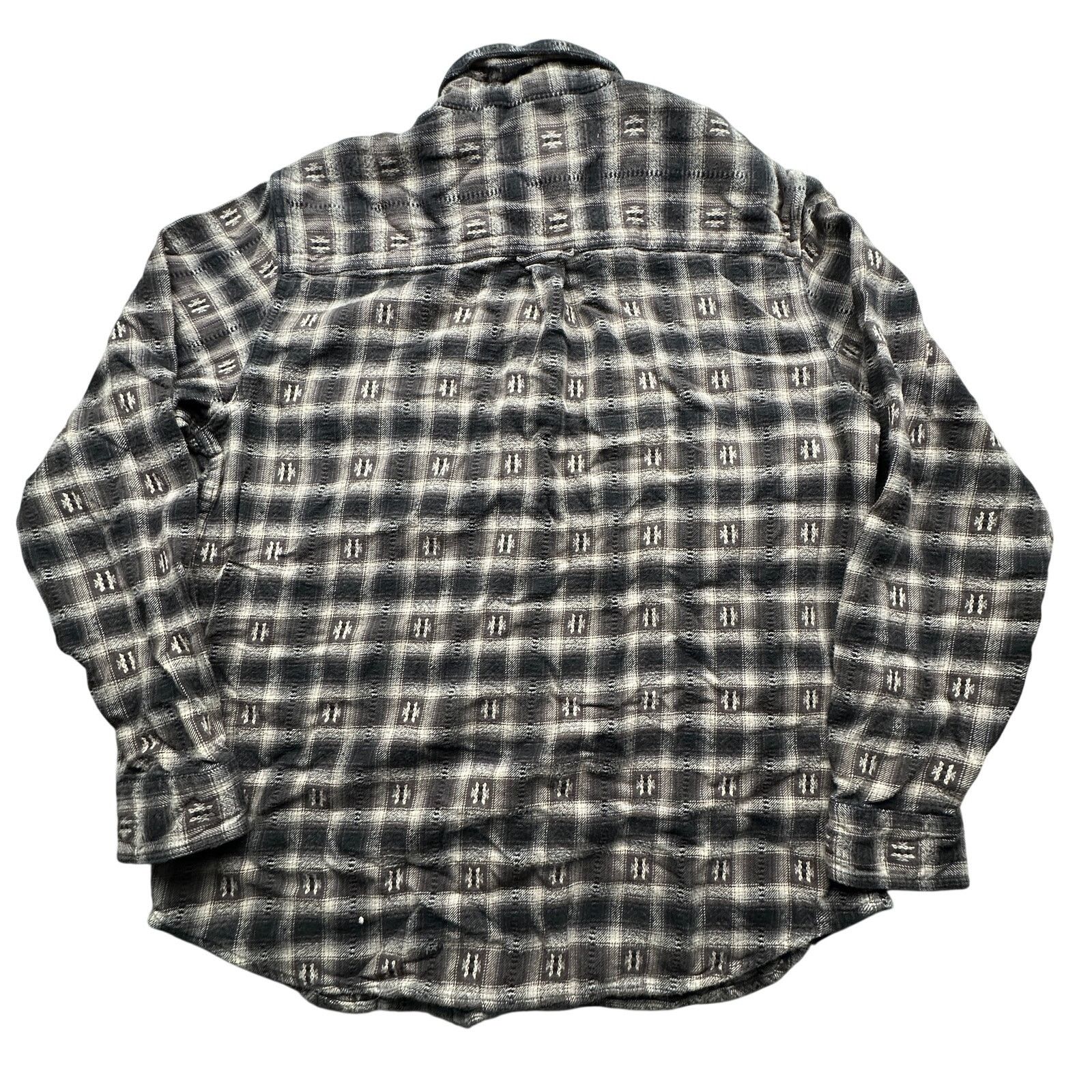 Woolrich Woolen Mills Woolrich Ombre Check Southwestern Shirt Mens L Black Flannel Size US XL / EU 56 / 4 - 2 Thumbnail