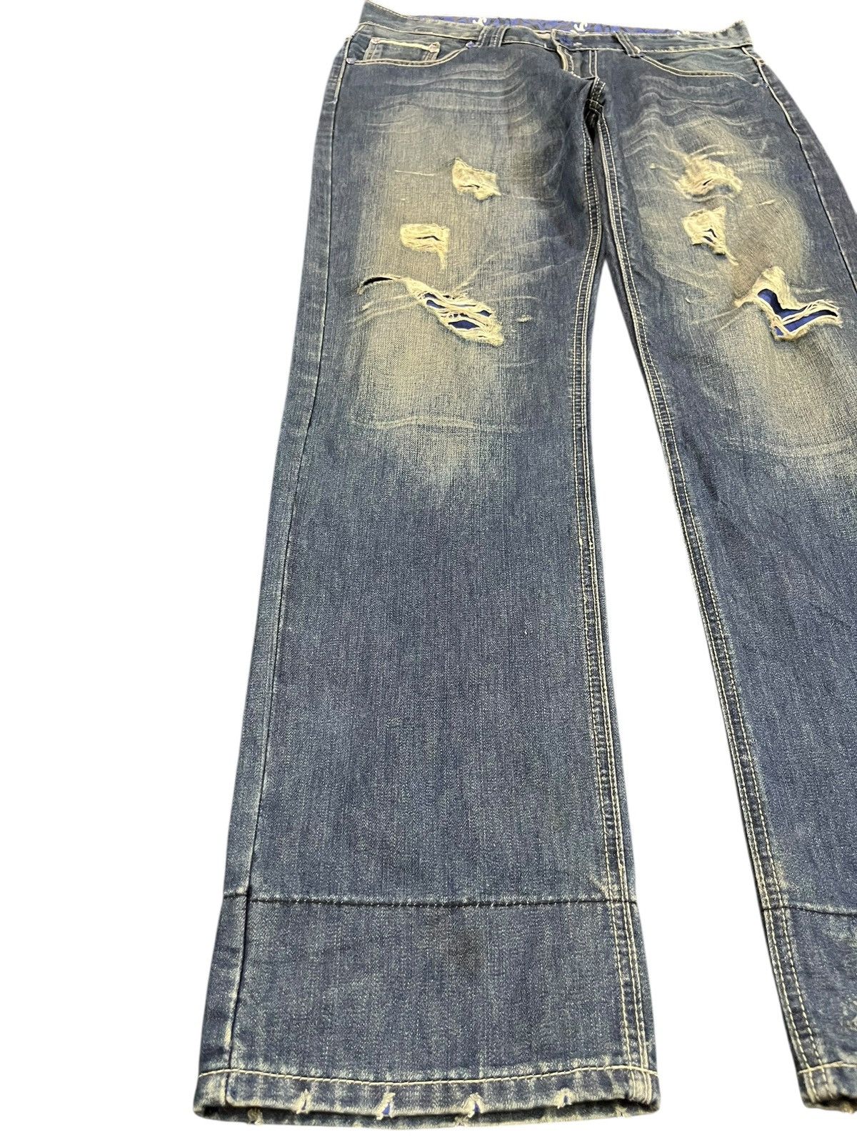 14th Addiction Vintage Jeans Distressed Denim Size US 34 / EU 50 - 3 Thumbnail