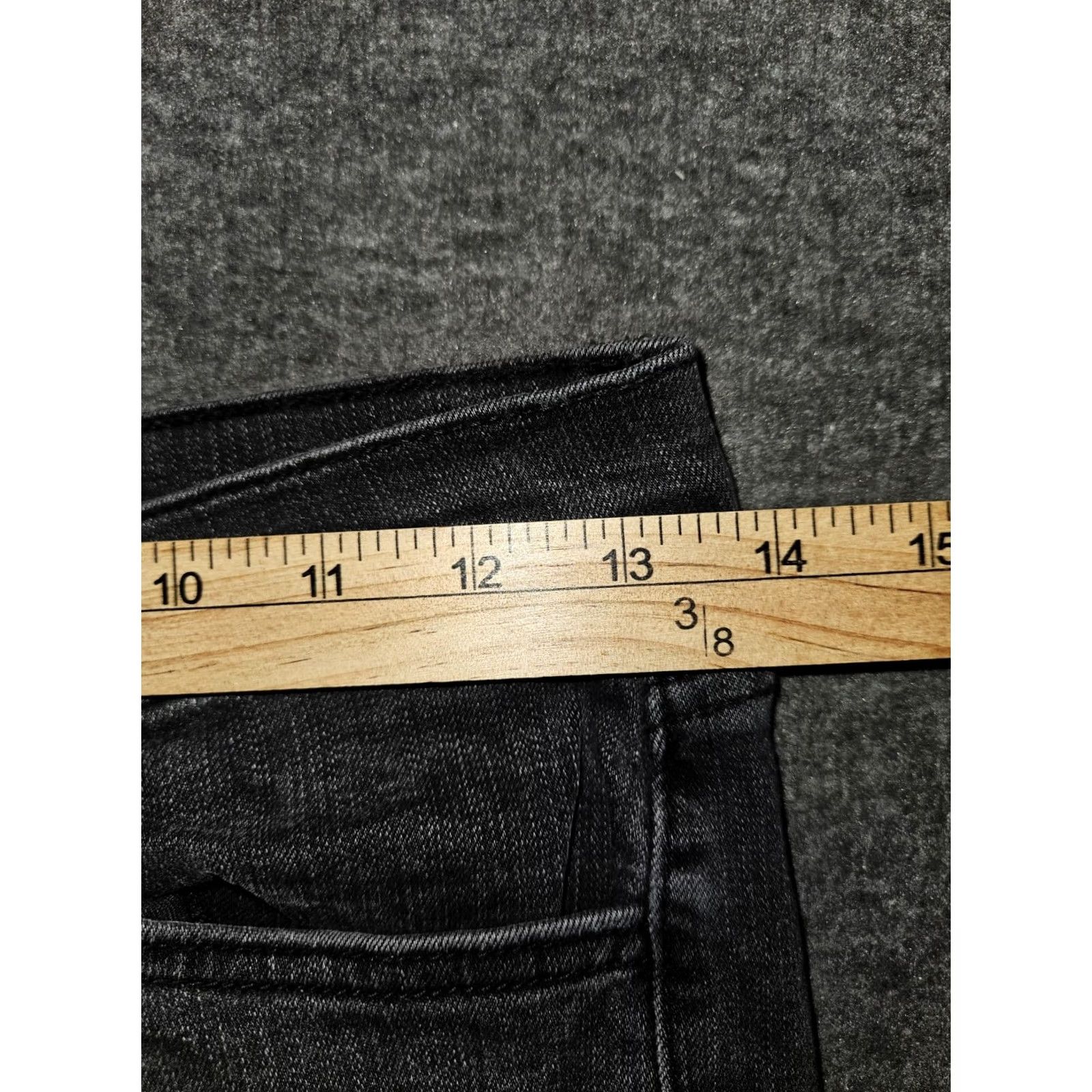 Vintage Kancan Jeans Mid Rise Skinny Black Distressed USA Preppy Women's 28 Ankle Size 28" / US 6 / IT 42 - 4 Thumbnail
