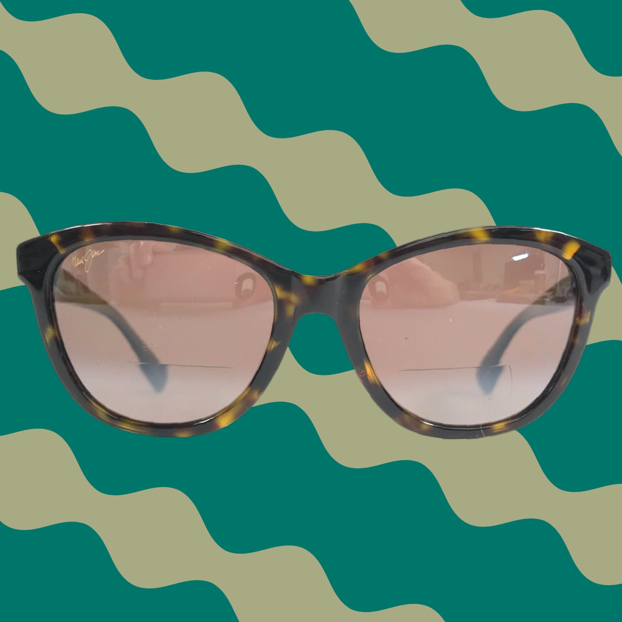 Maui Jim CANNA Sunglasses Women's Cat Eye Brown Tortoise Polarized Glasses with Maui Rose Lenses