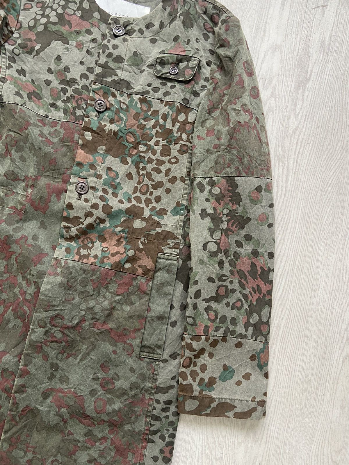 Issey Miyake × Sunao Kuwahara Vintage Archive 1990’s Sunaokuwahara Patchwork Army Jacket Size M / US 6-8 / IT 42-44 - 2 Thumbnail