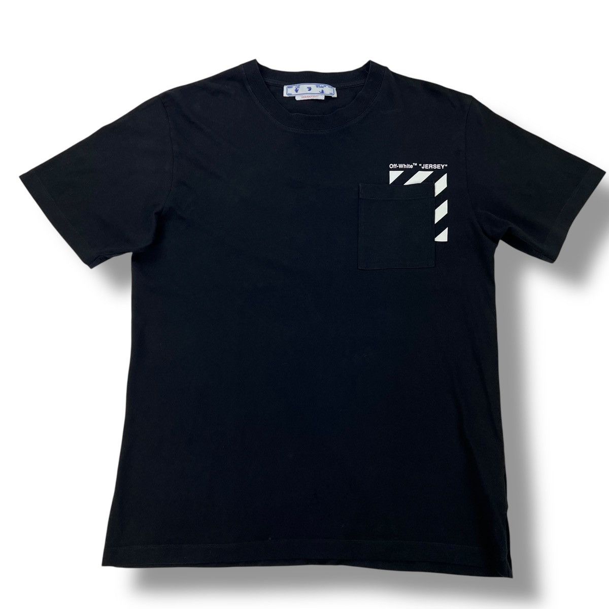 Off-White Off-White Jersey Diagonal Black T Shirt Size US XL / EU 56 / 4 - 2 Thumbnail