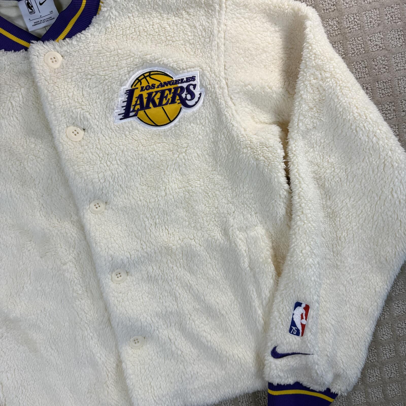Nike Nike Lakers Sherpa Varsity Jacket Small NBA Size US S / EU 44-46 / 1 - 2 Thumbnail