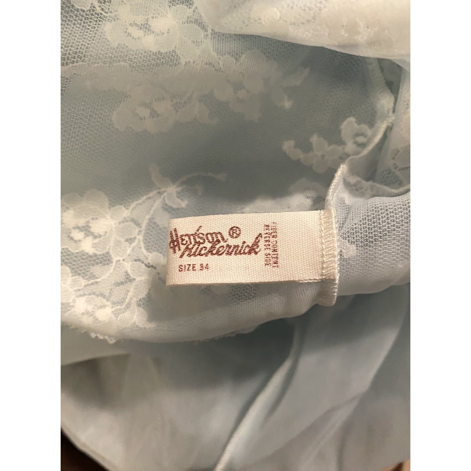 Henson VINTAGE 60’s Henson Kickernick Nylon Lace Sheer Nightie Bed Jacket Blue Sz 34 | 1960s Victorian Nylon Nightwear Mainsale Keywords Size XXS / US 00 / IT 34 - 6 Thumbnail