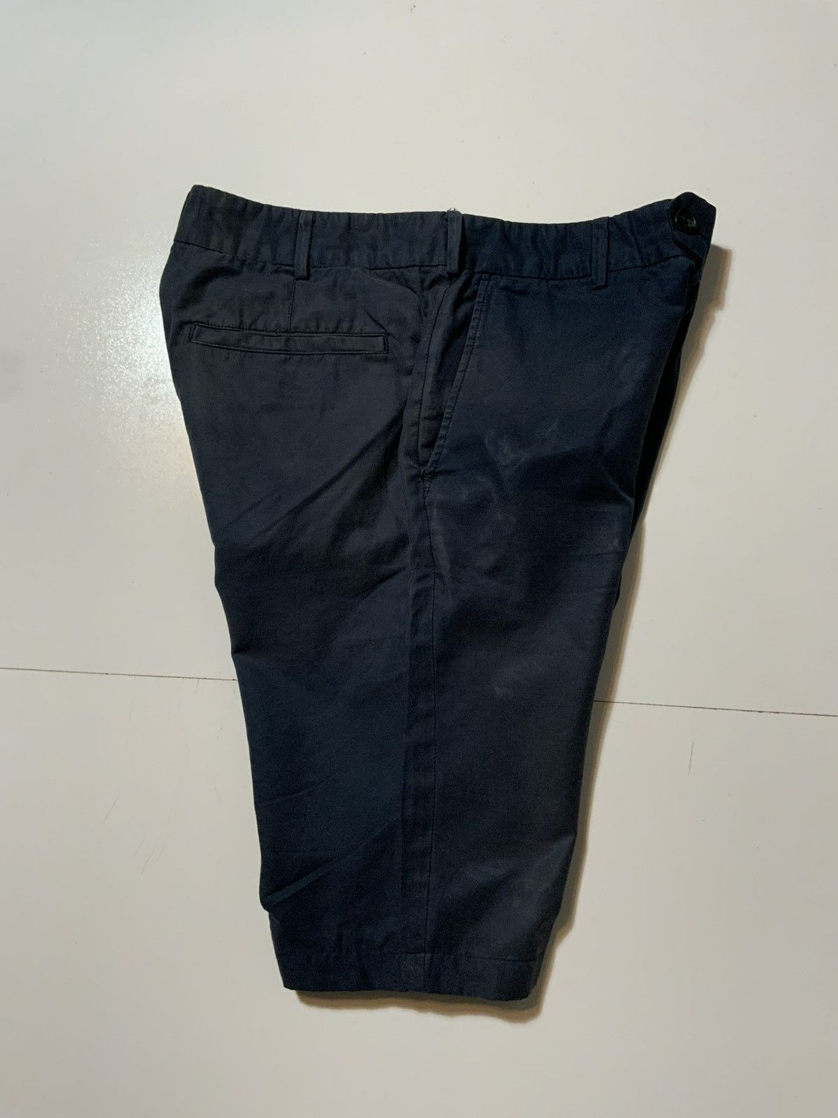 Saturdays NYC Saturdays Surf NYC Navy Blue Flat Front Cotton Chino Shorts Size US 32 / EU 48 - 2 Thumbnail