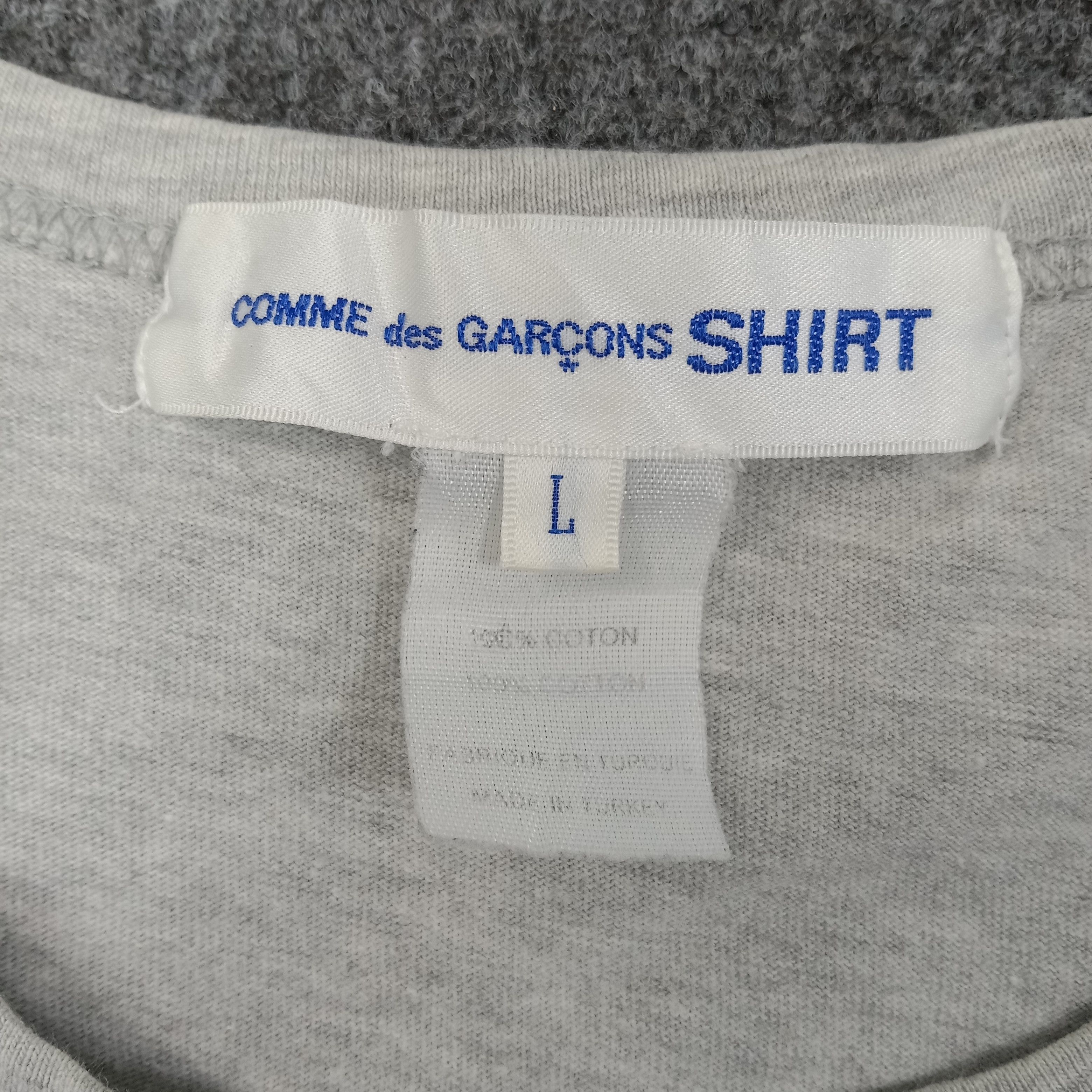 Comme des Garcons SHIRT Comme des Garcons Japanese Designer Plain Tshirt C239N17 Size US L / EU 52-54 / 3 - 3 Thumbnail