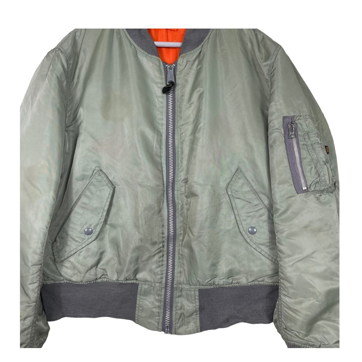 Alpha Industries 💥ALPHA INDUSTRIES MILITARY RIOT BOMBER FLIGHT JACKET Size US XL / EU 56 / 4 - 5 Thumbnail