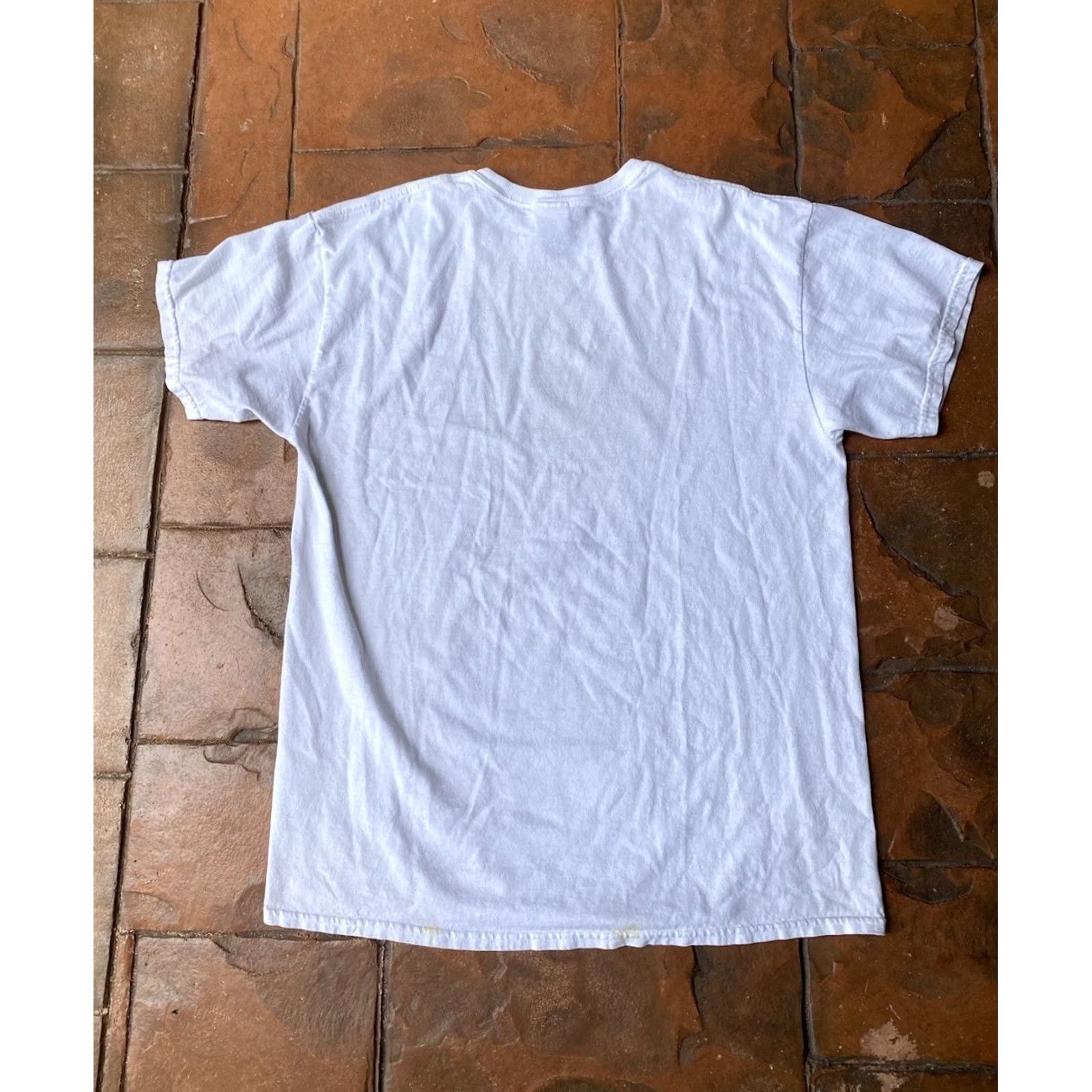 Gildan Y2K Elvis Costello The Centenary Show 2054 T-Shirt Large White Gildan Cotton Logo Short Sleeve Crew Neck Men Vintage: No Size US L / EU 52-54 / 3 - 3 Thumbnail