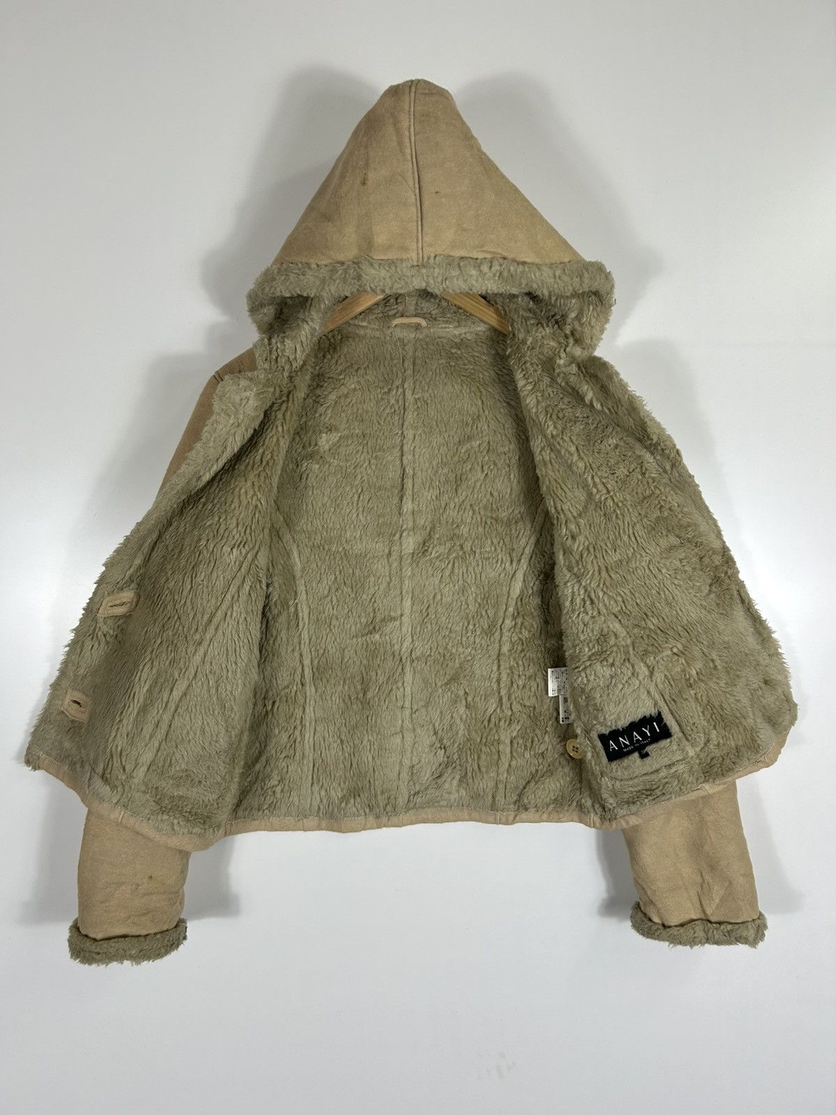 Japanese Brand 🔥Luxury ANAYI Japan Hooded Button Cropped Jacket Size M / US 6-8 / IT 42-44 - 9 Thumbnail