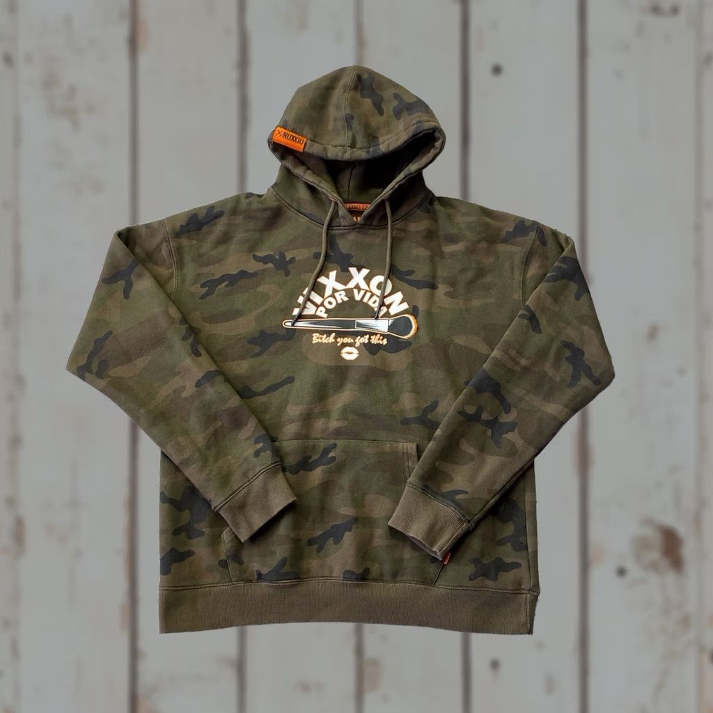 CO Dixxon Flannel Co Hoodie Sweatshirt Womens XL Camo Multicolor Logo Graphic Print Lined Heavyweight Pullover Crew Neck Fall Winter Spring Size XL / US 12-14 / IT 48-50 - 1 Thumbnail