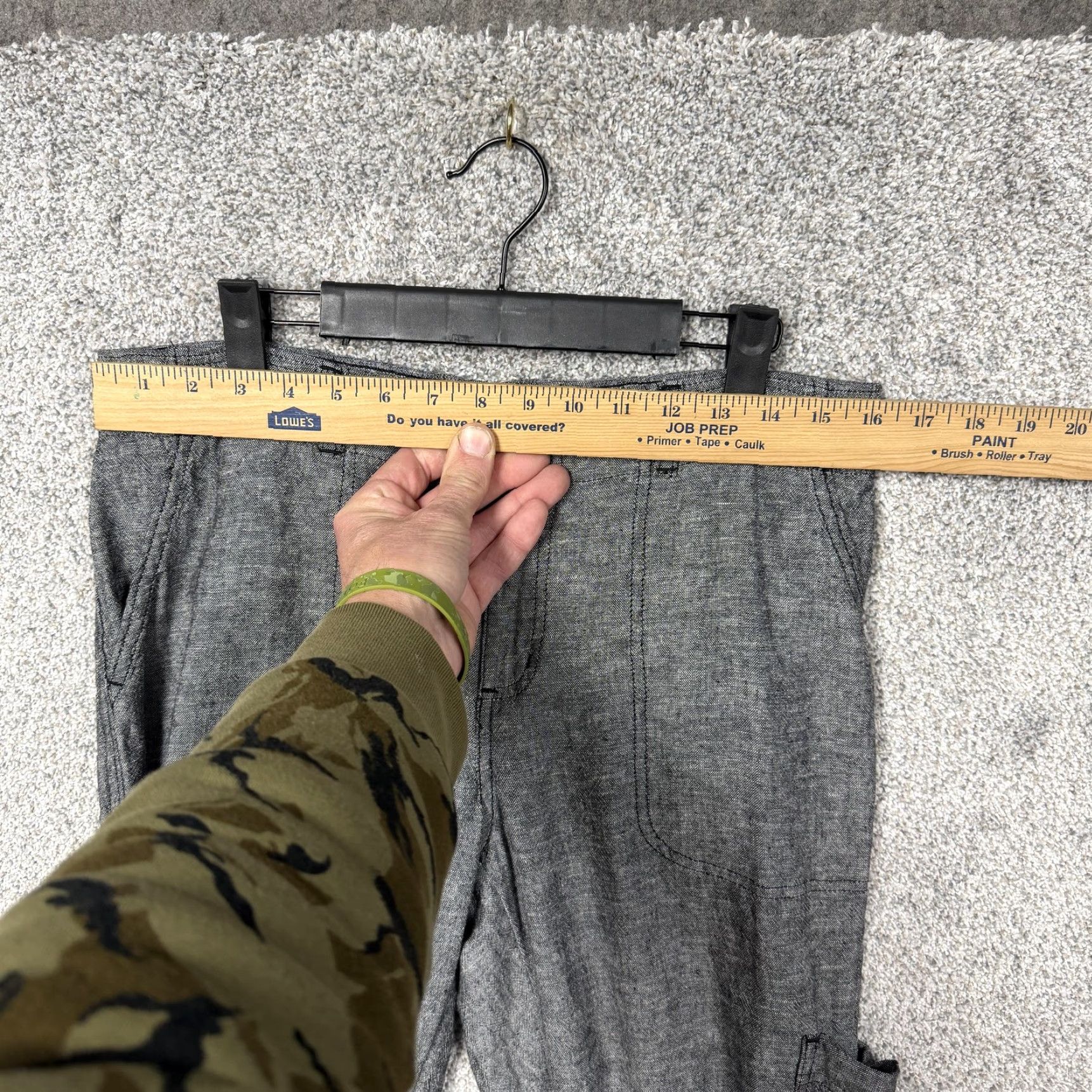 Vintage Sonoma Cargo Pants Womens Size 10 Gray Jogger Linen Blend Lagenlook Utility Pants Size 32" / US 10 / IT 46 - 2 Thumbnail