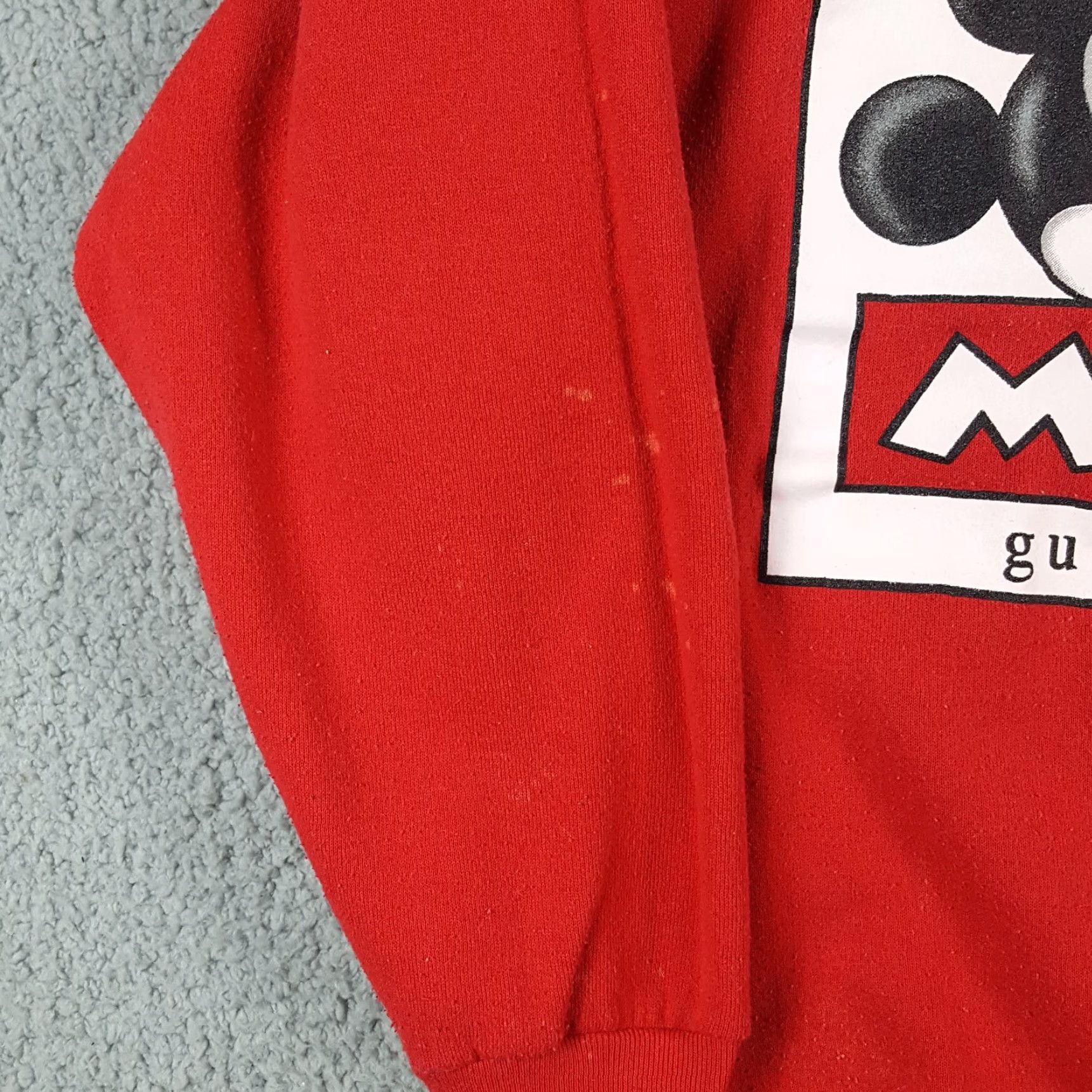 Disney VINTAGE Disney Mickey Mouse Sweatshirt Mens XL Pullover Crewneck 90s Red Cartoon Fleece Graphic Print Grunge Style Size US XL / EU 56 / 4 - 5 Thumbnail