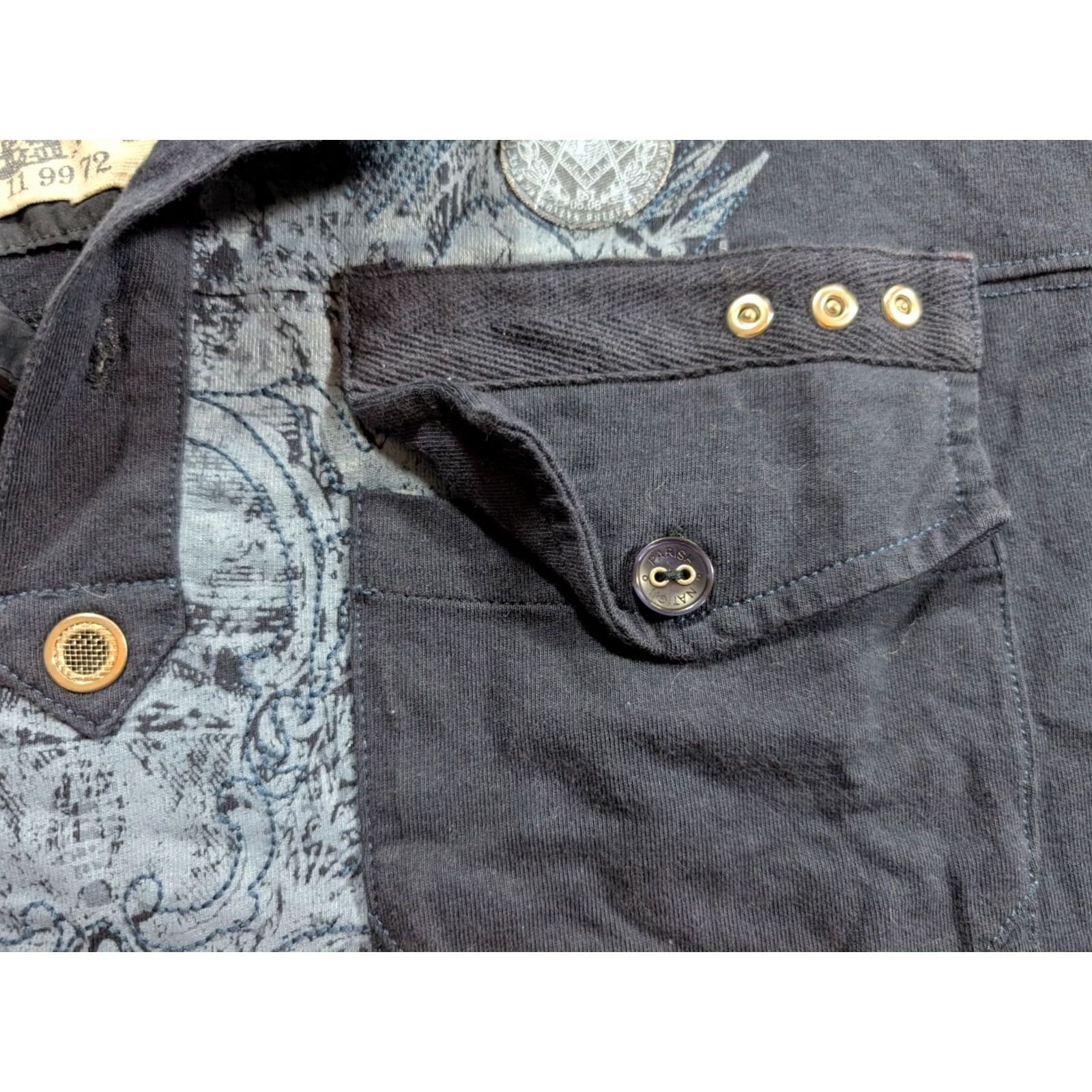 Vintage Parish School Polo Shirt Mens 4XL Blue Button Down Navy Hip Hop Epaulets Rap Size US XXL / EU 58 / 5 - 6 Thumbnail
