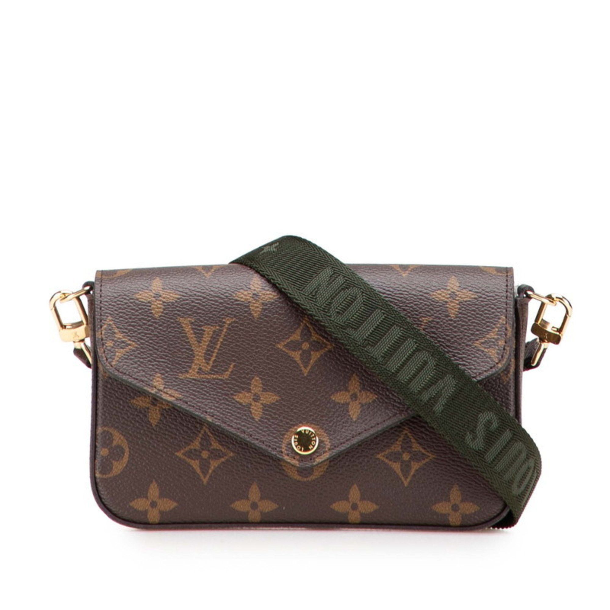 Louis Vuitton Louis Vuitton Monogram Multi Pochette Felicie Crossbody Shoulder Bag M80091 Brown Khaki Leather Women's LOUIS VUITTON Size ONE SIZE - 1 Thumbnail
