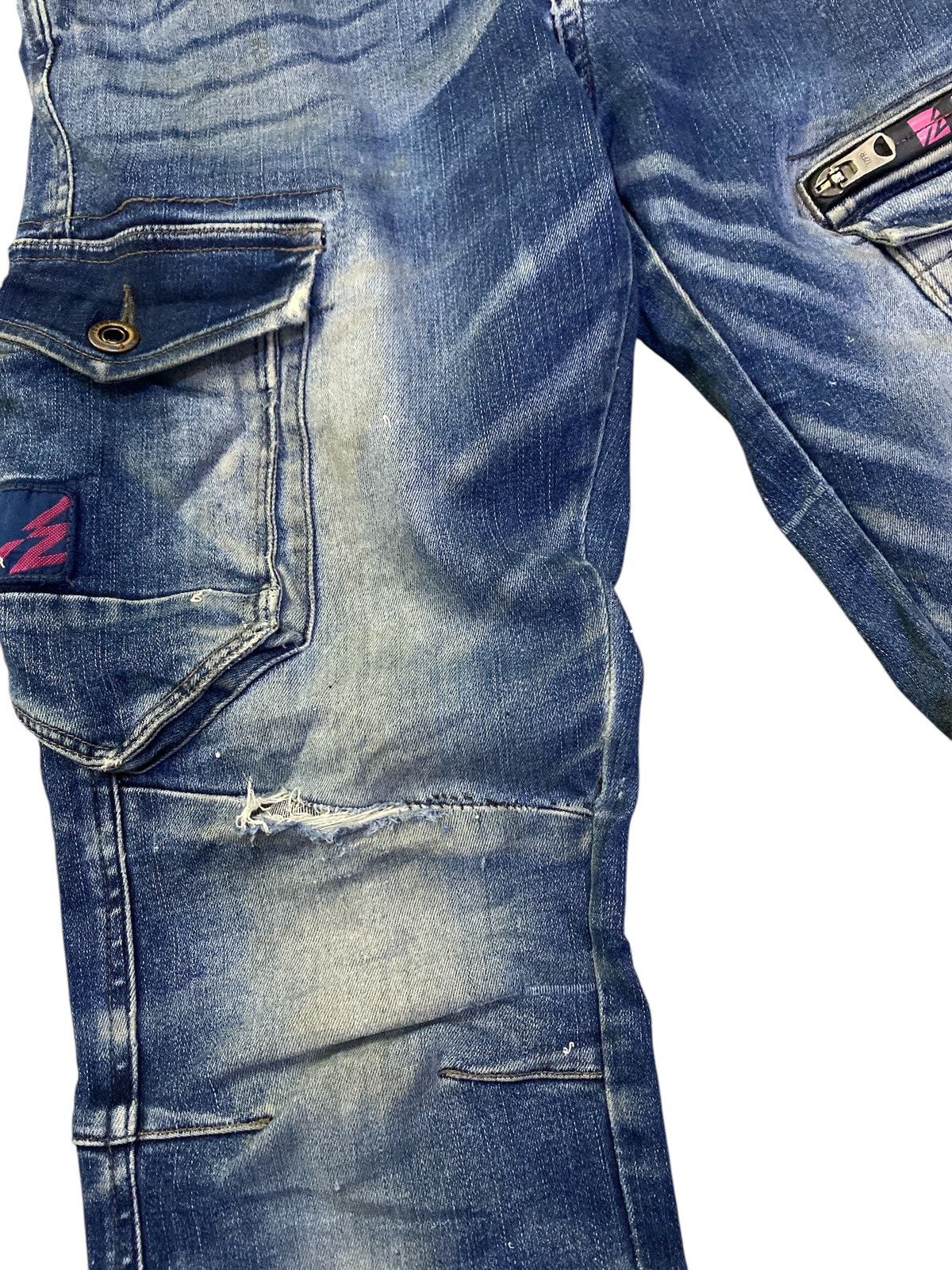 FRONTEER × Japanese Brand I.Z Fronteer Workwear Heavy Cargo Denim Size US 31 - 6 Thumbnail