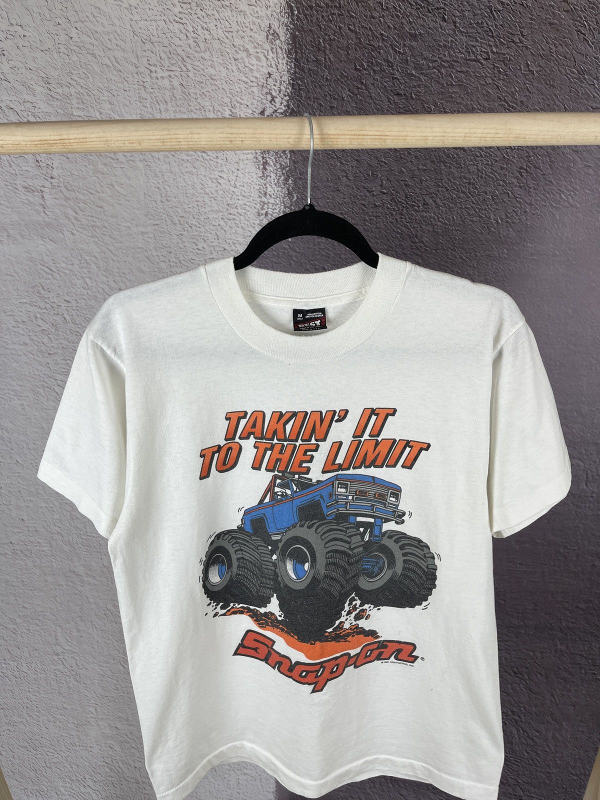 Fruit Of The Loom FotL Vintage Snap-on T-Shirt 1991 Takin' It To The Limit tee Size US M / EU 48-50 / 2 - 2 Thumbnail