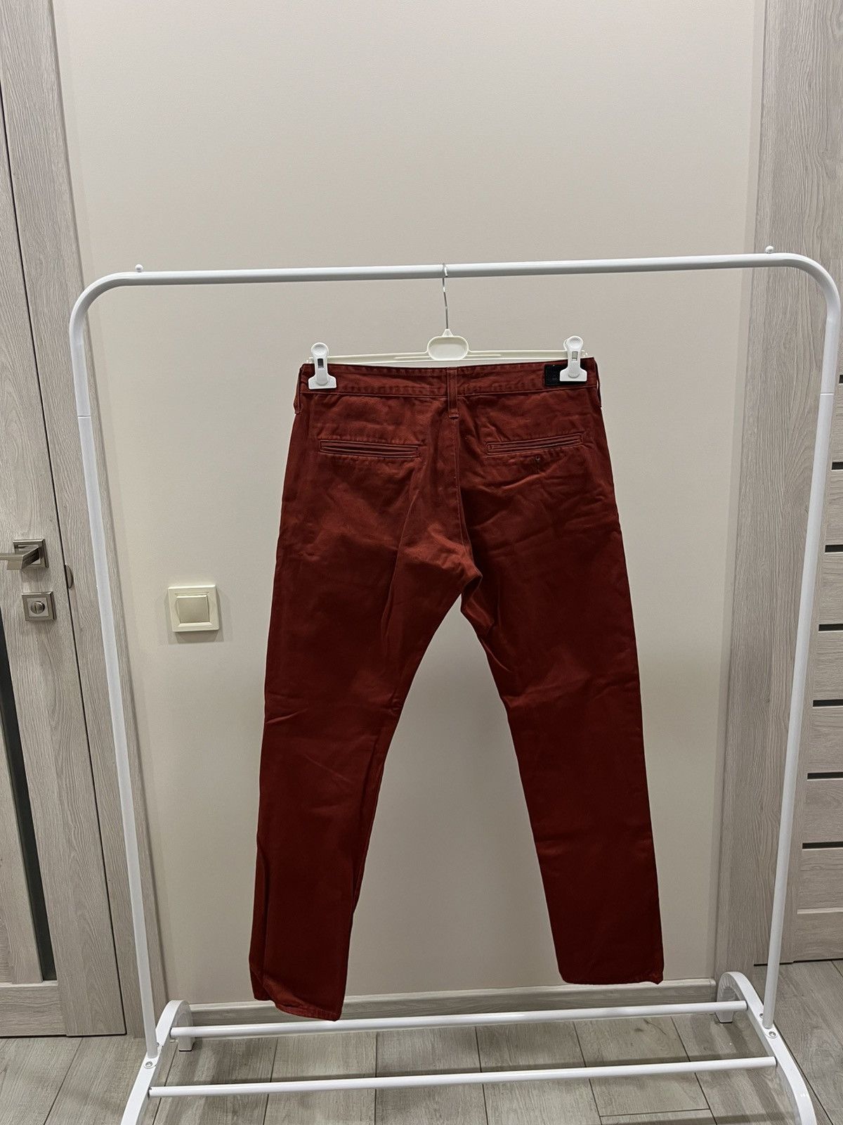 Edwin Edwin 55 Loose Y2K Chino Pants Sz 31 Ebony Dark Red Japanese Size US 31 - 3 Thumbnail