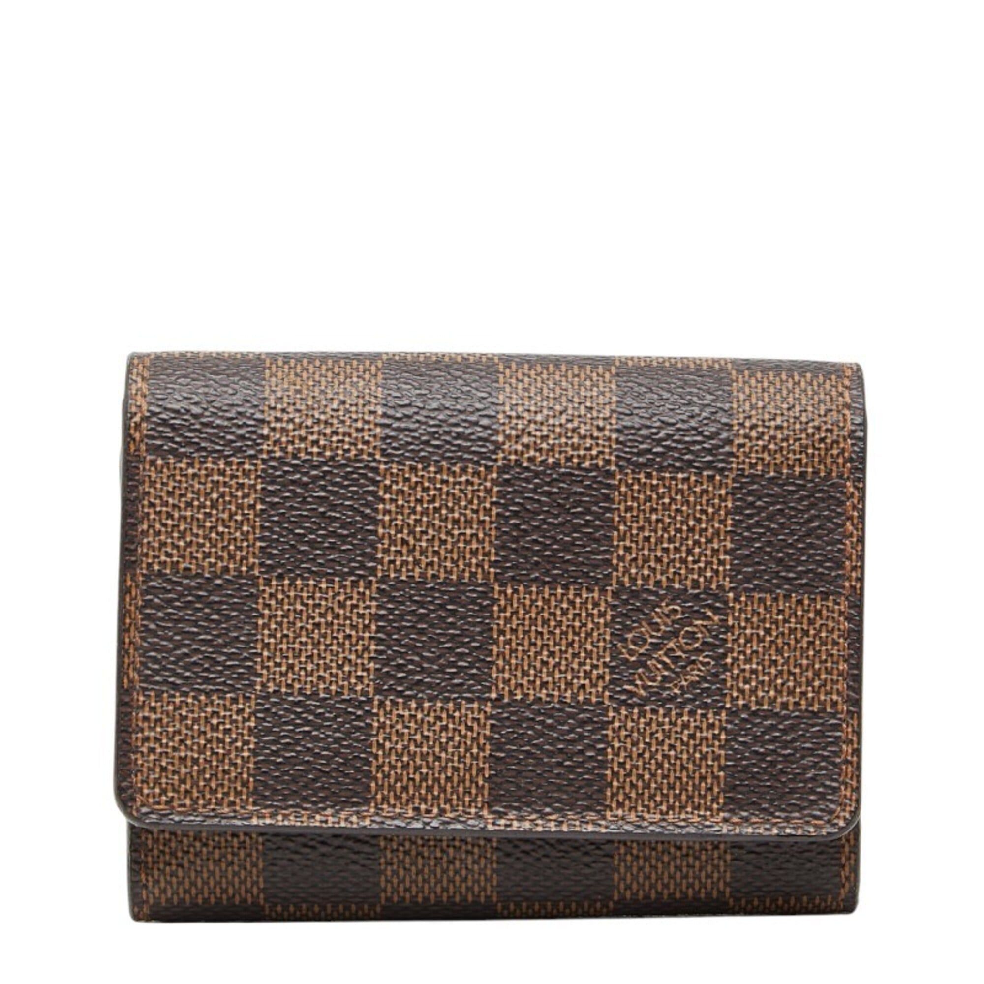 Louis Vuitton Louis Vuitton Damier Enveloppe Carte de Visite Business Card Holder/Card Case/Pass Case N62920 Brown Leather Women's LOUIS VUITTON Size ONE SIZE - 1 Thumbnail
