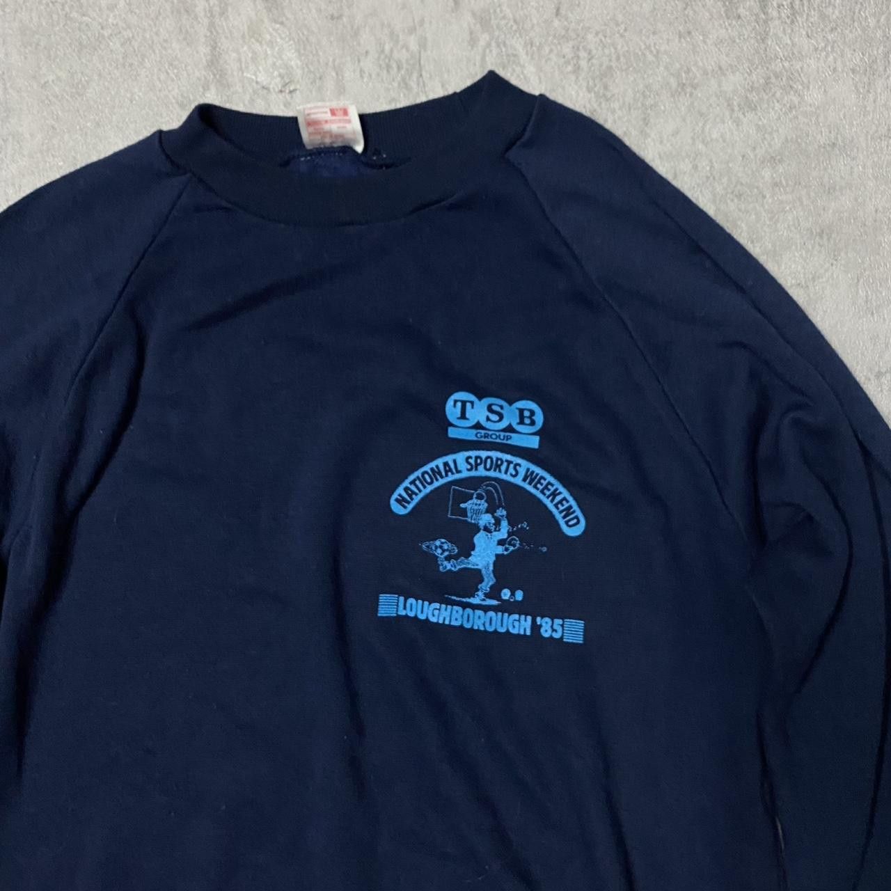Other Vintage 80s navy blue crewneck sweatshirt with Size US L / EU 52-54 / 3 - 2 Thumbnail