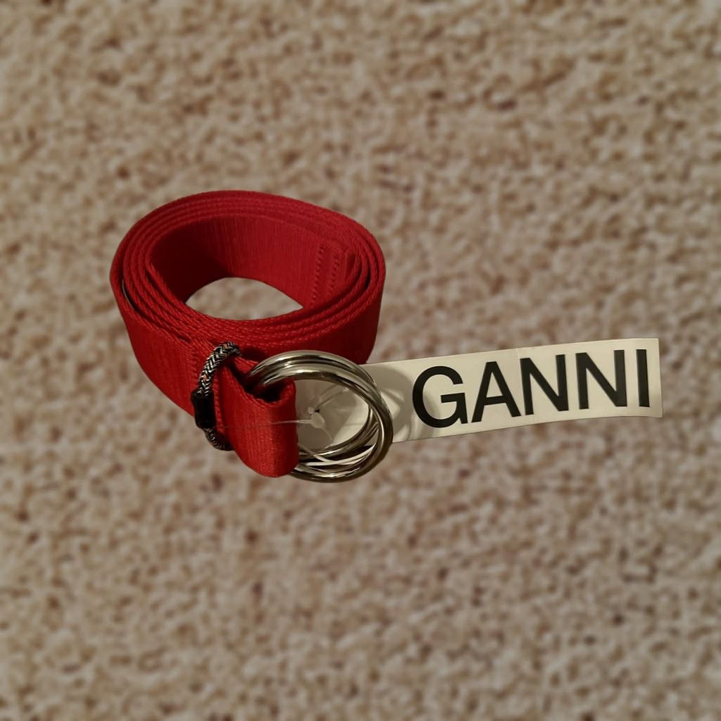 Ganni 1. Ganni Red Belt - 459 Lollipop - Womens Size S - New Size ONE SIZE - 1 Thumbnail