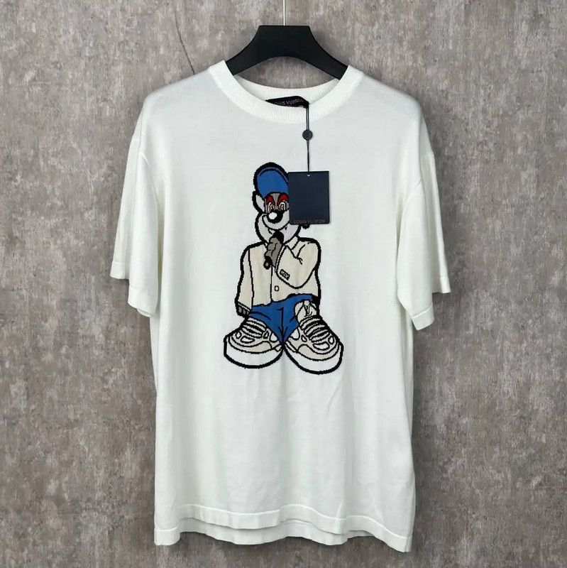 Louis Vuitton Louis Vuitton Men's White Cotton T-Shirt 0089 Size US L / EU 52-54 / 3 - 1 Thumbnail