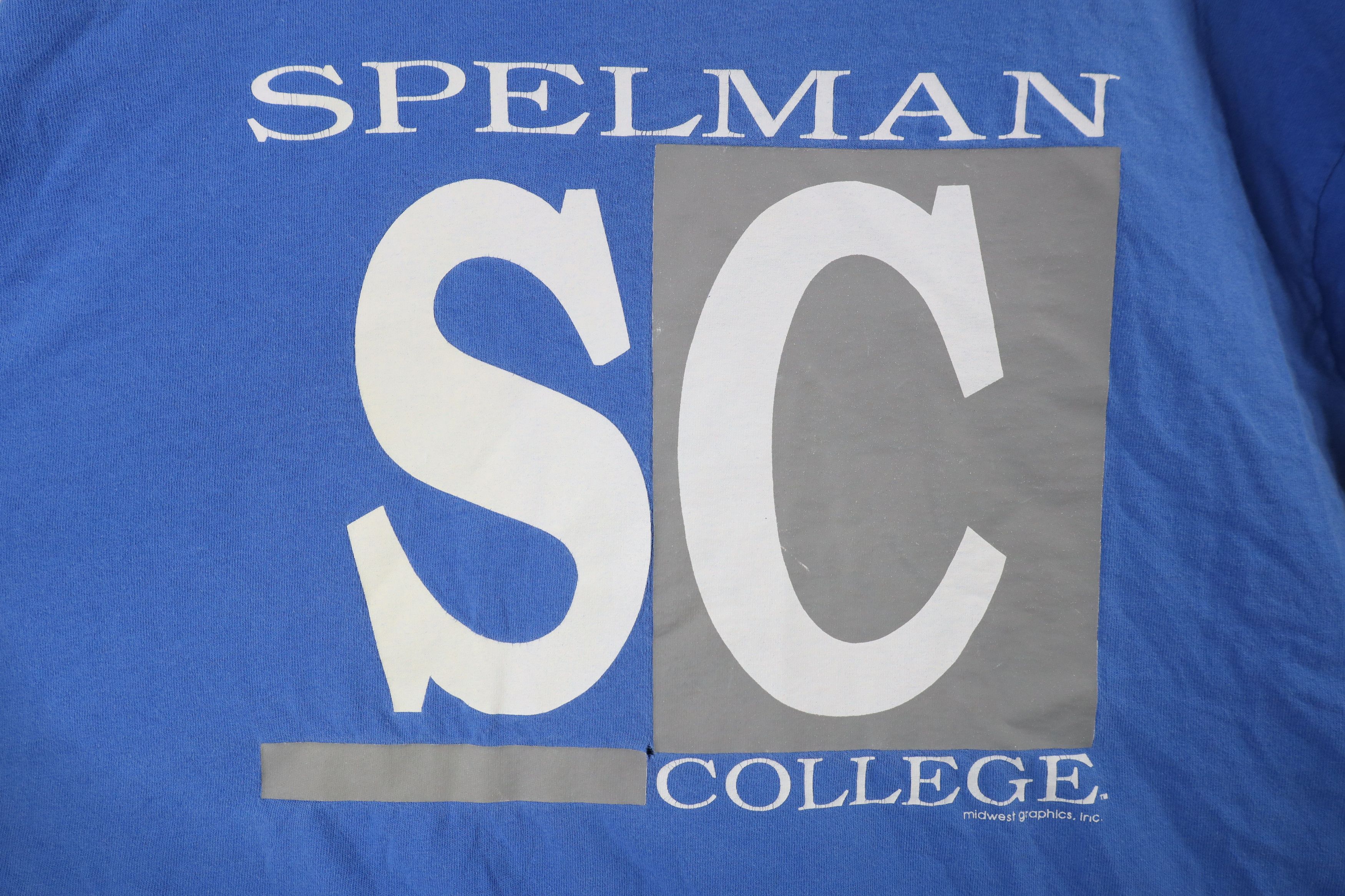 Vintage Vintage 90s Spell Out Spelman College T-Shirt USA Size US XXL / EU 58 / 5 - 4 Thumbnail