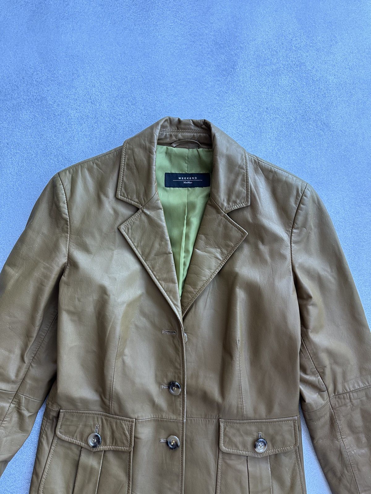 Max Mara × Vintage × Weekend Max Mara Vintage Max Mara x Weekend Woman Leather Buttons Jacket Size M / US 6-8 / IT 42-44 - 5 Thumbnail
