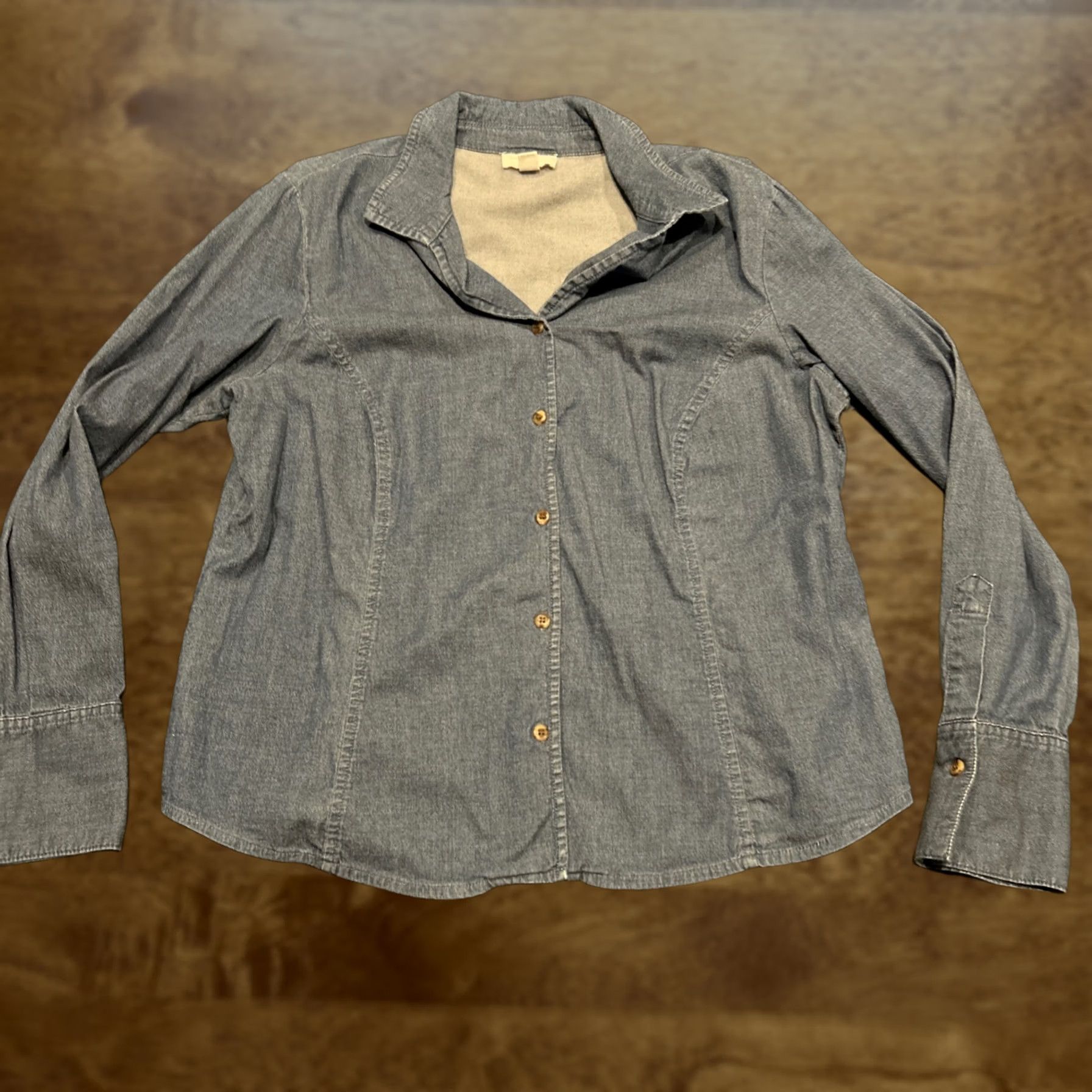 Charter Club Charter Club Shirt Womens 14 Blue Women 14W Denim Button Long Sleeve B30 Size XL / US 12-14 / IT 48-50 - 1 Thumbnail