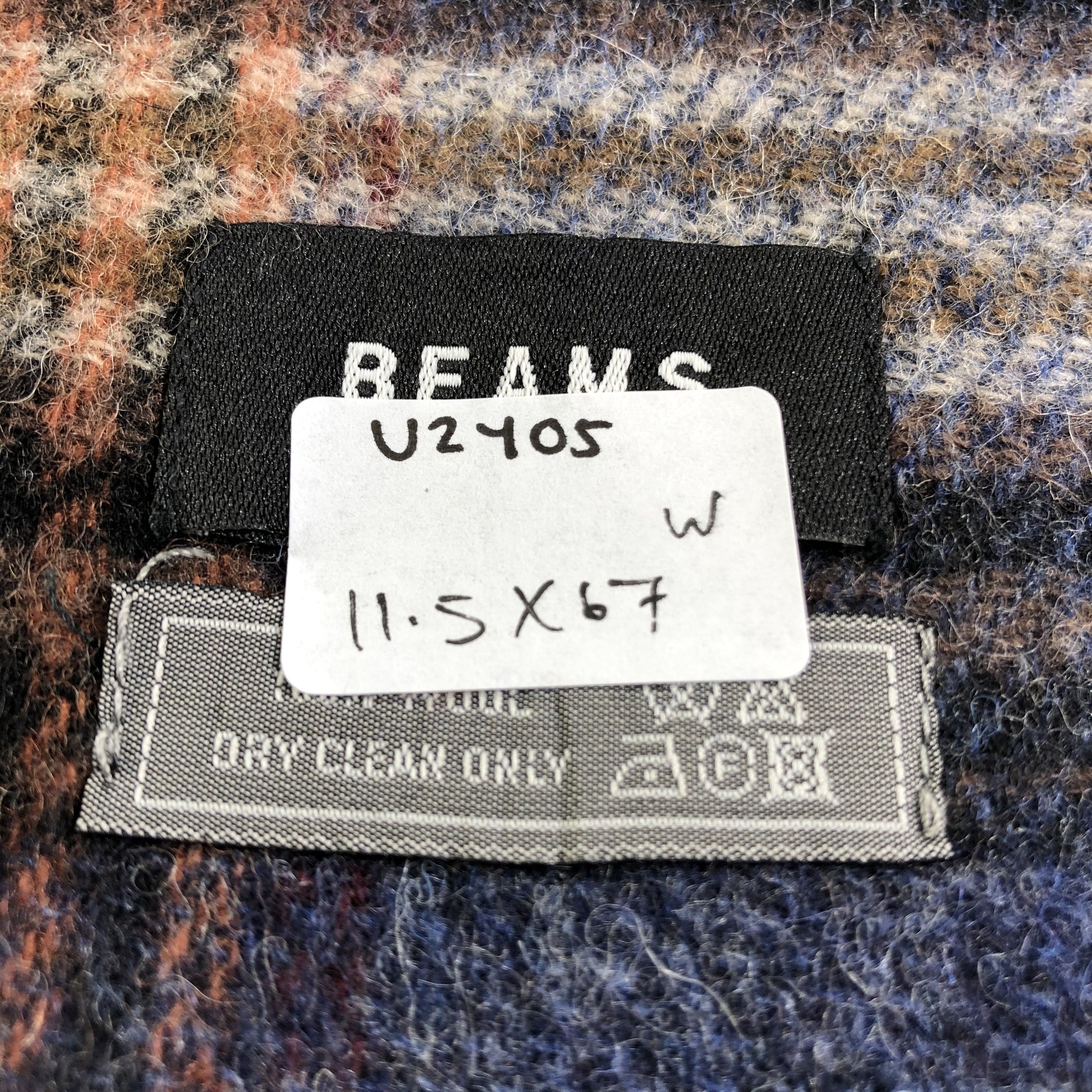 Beams Plus Beams Tartan Wool Scarf Muffler Neckwear V2405 Size ONE SIZE - 6 Thumbnail