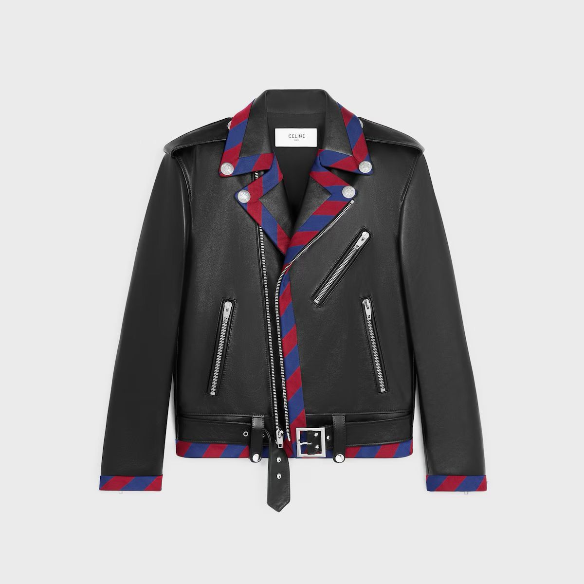 Celine Celine Leather Biker Jacket in Large Size US L / EU 52-54 / 3 - 1 Thumbnail