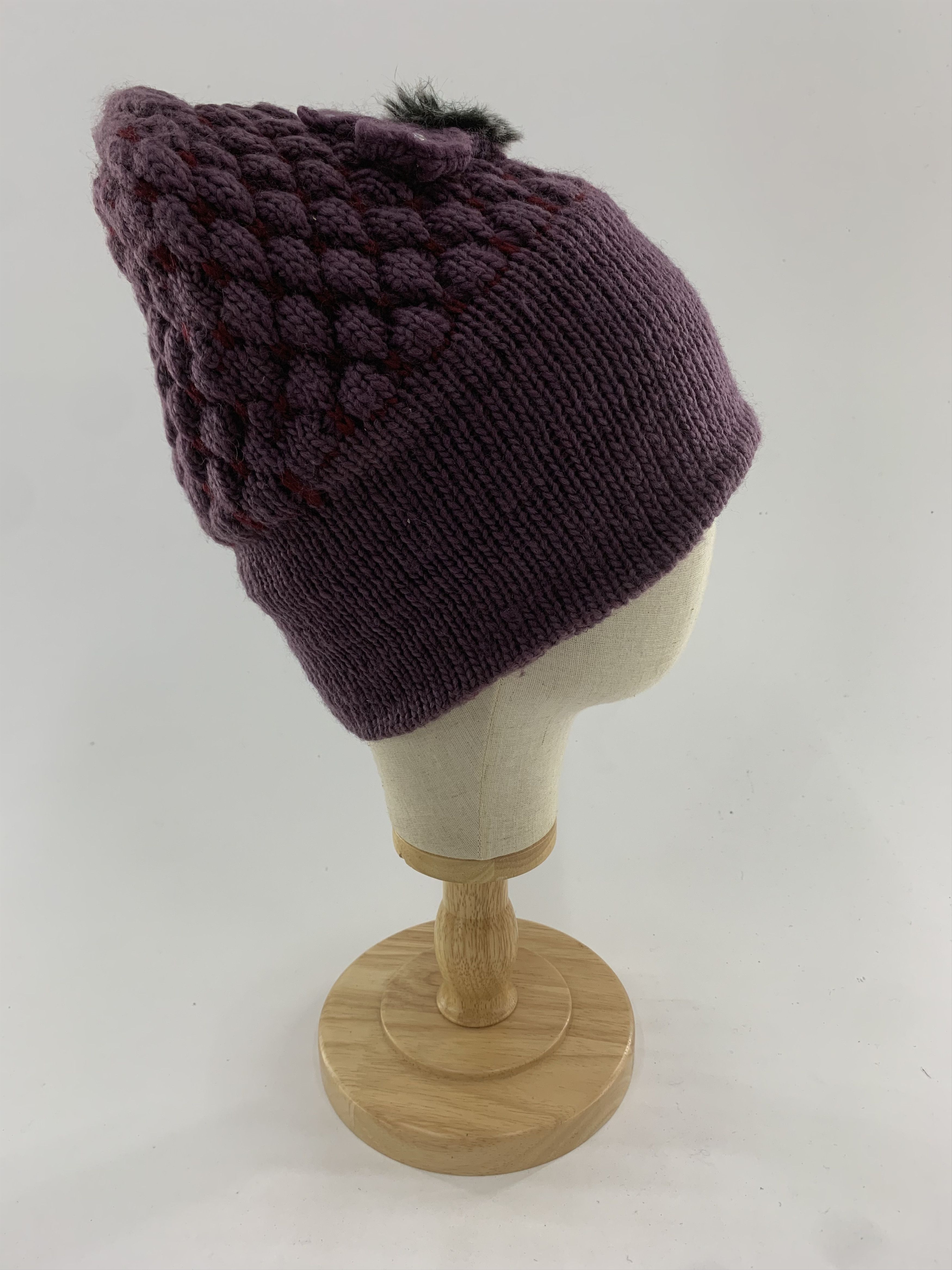 Handmade × Vintage Vintage Knitted Beanie Hat Snowcap Size ONE SIZE - 4 Thumbnail