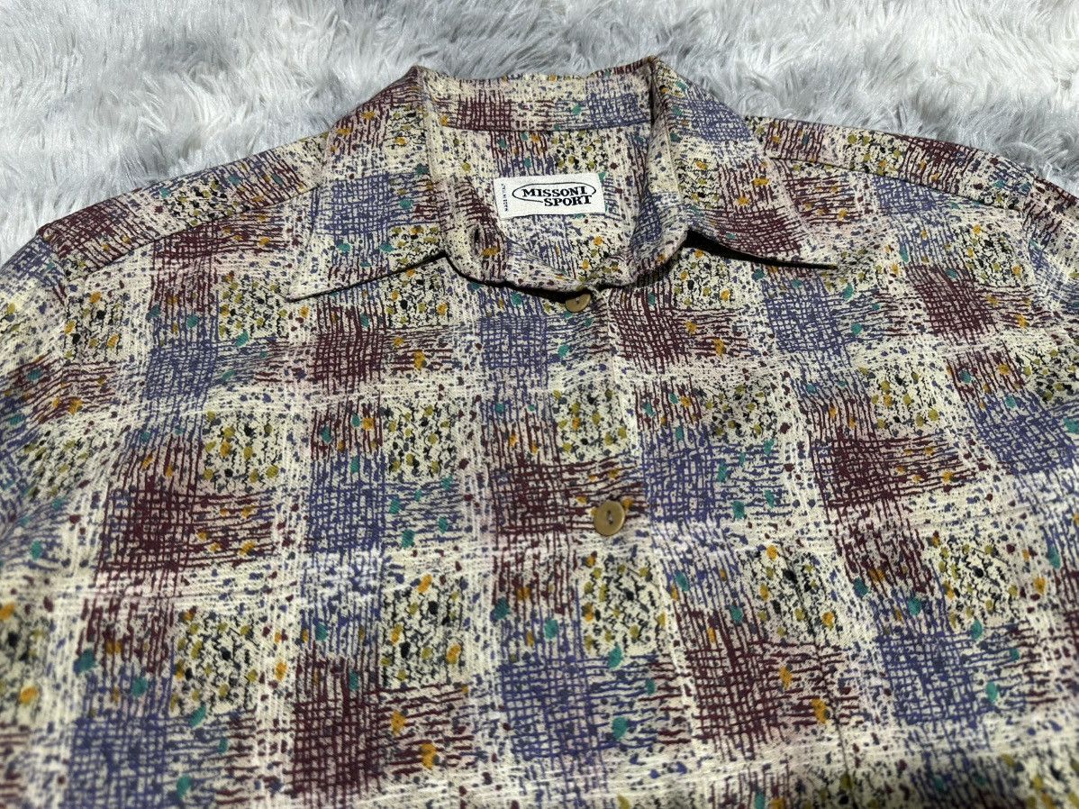 🔥80s Vintage Missoni Plaid Shirt Long Sleeve Button Up