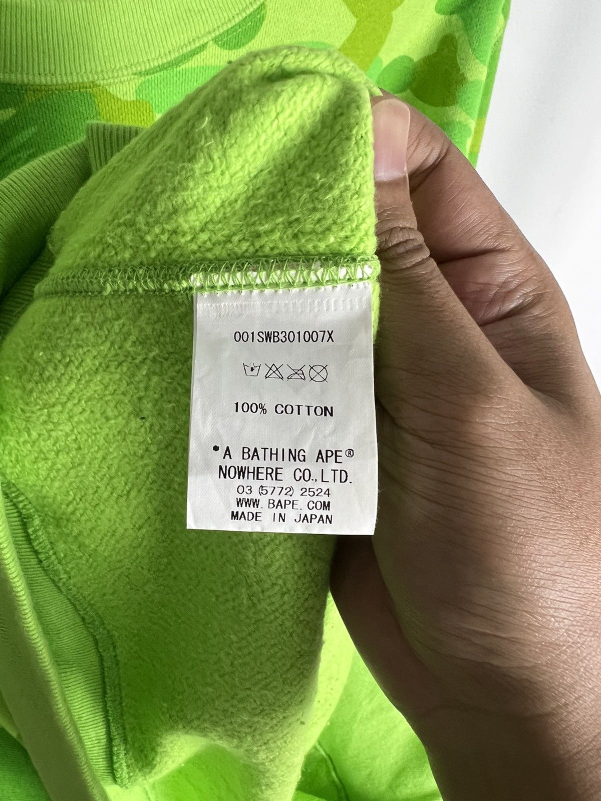 Bape SS15 Bape Camouflage Neon Green Crewneck Size US L / EU 52-54 / 3 - 7 Thumbnail