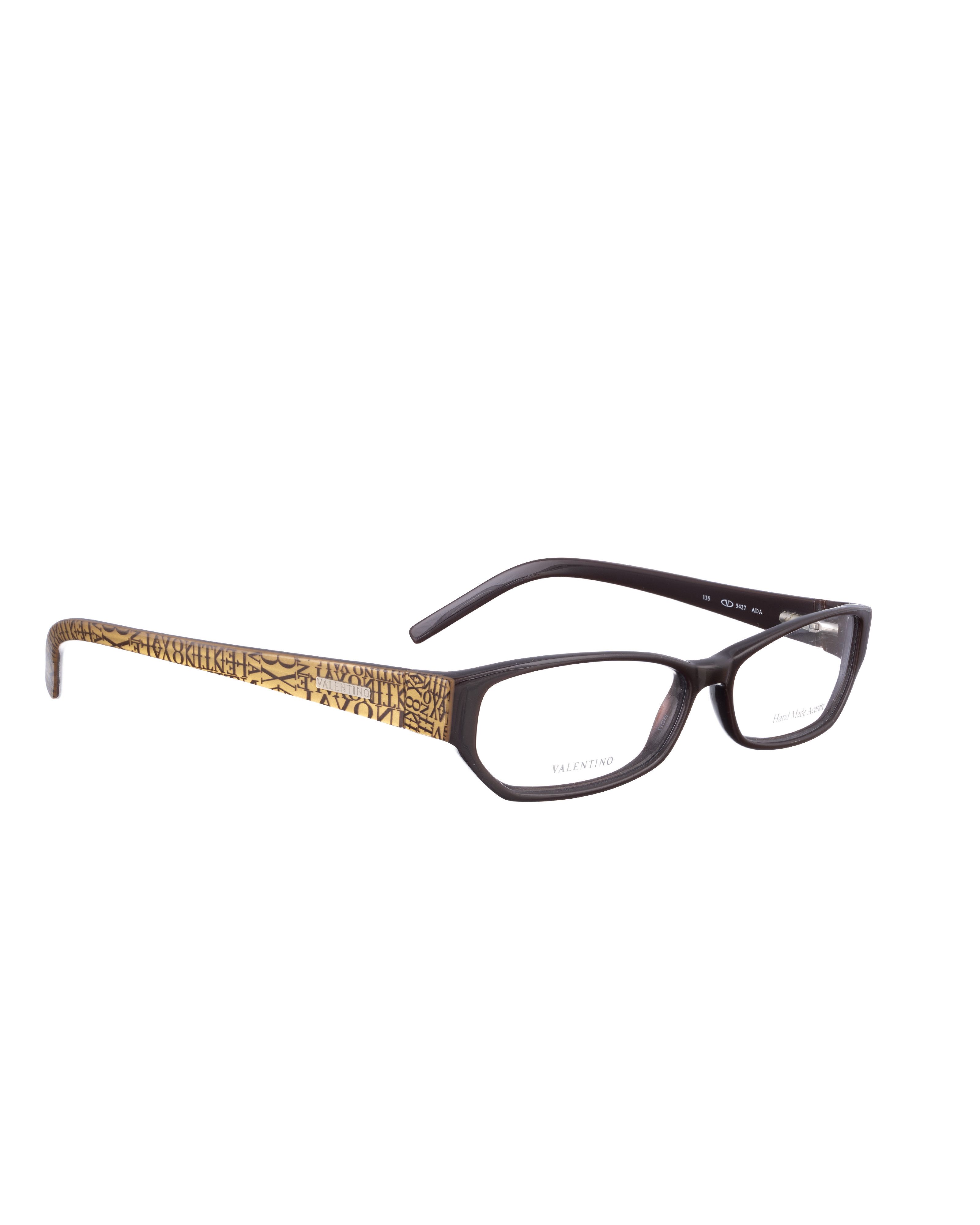 Valentino Valentino 00s Deep Brown Glasses with Logo Pattern Size ONE SIZE - 3 Thumbnail