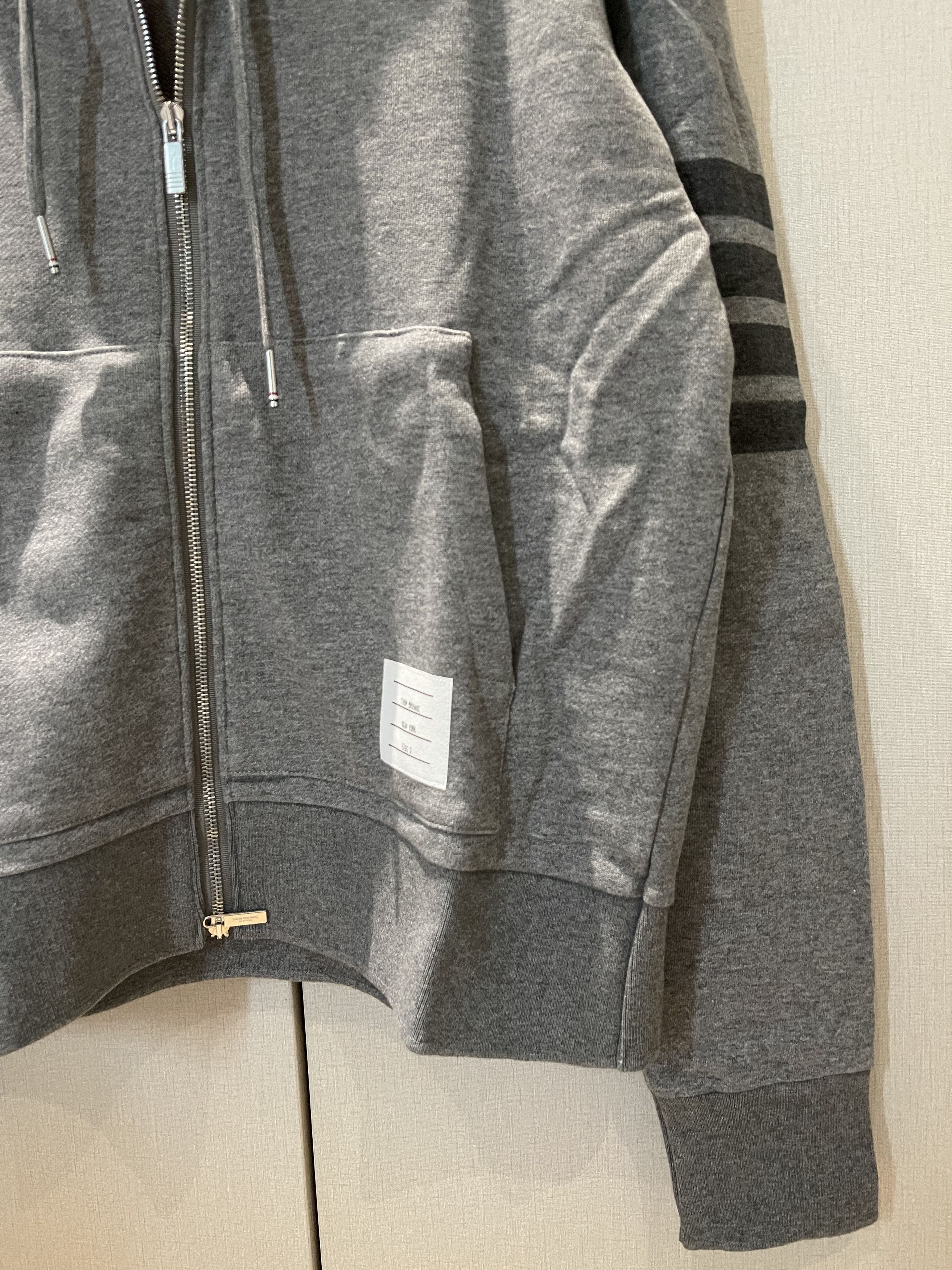Thom Browne Thom Browne Zip Hoodie Grey Size US L / EU 52-54 / 3 - 5 Thumbnail