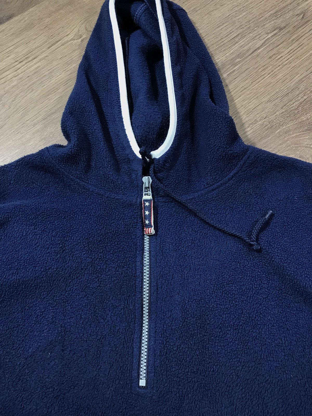 Vintage Vintage 90s USA Sports 1/4 Zip Hoodie Fleece Jacket Size US XXL / EU 58 / 5 - 5 Thumbnail