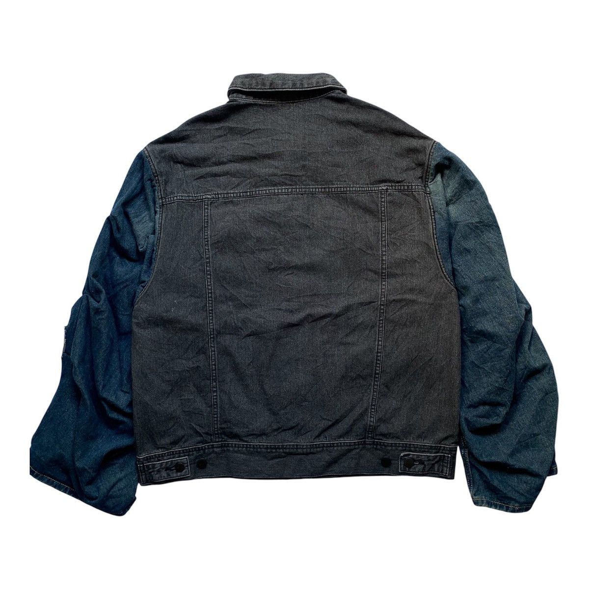 GU Japanese brand GU raffle sleeves denim jacket Size US L / EU 52-54 / 3 - 6 Thumbnail