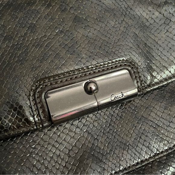 Coach Vintage Coach Gray Kristin Snakeskin Leather Crossbody Bag Size ONE SIZE - 3 Thumbnail