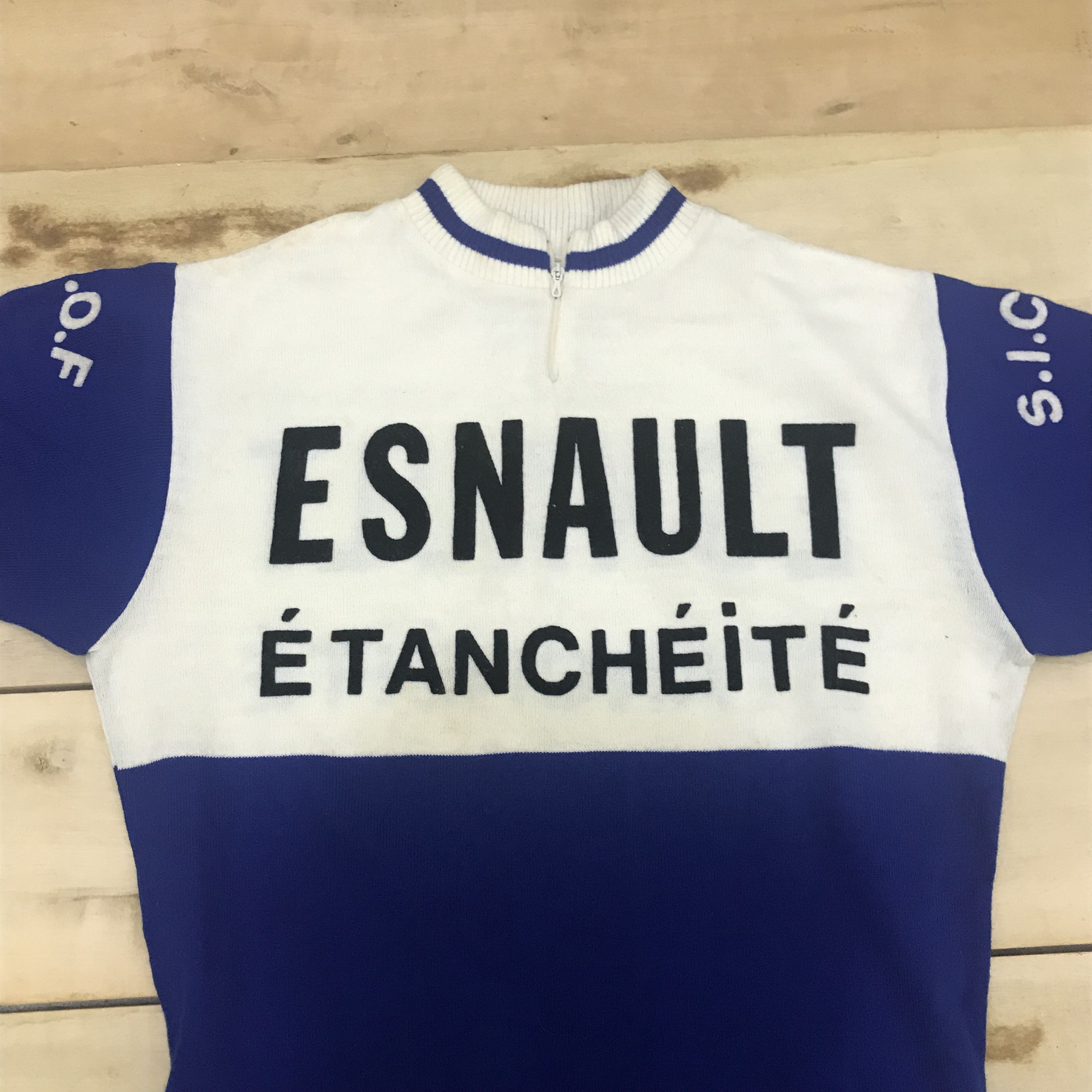 Vintage I23 NEED GONE! BICYCLE JERSEY FRANCE ESNAULT ETANCHEITE Size US M / EU 48-50 / 2 - 2 Thumbnail