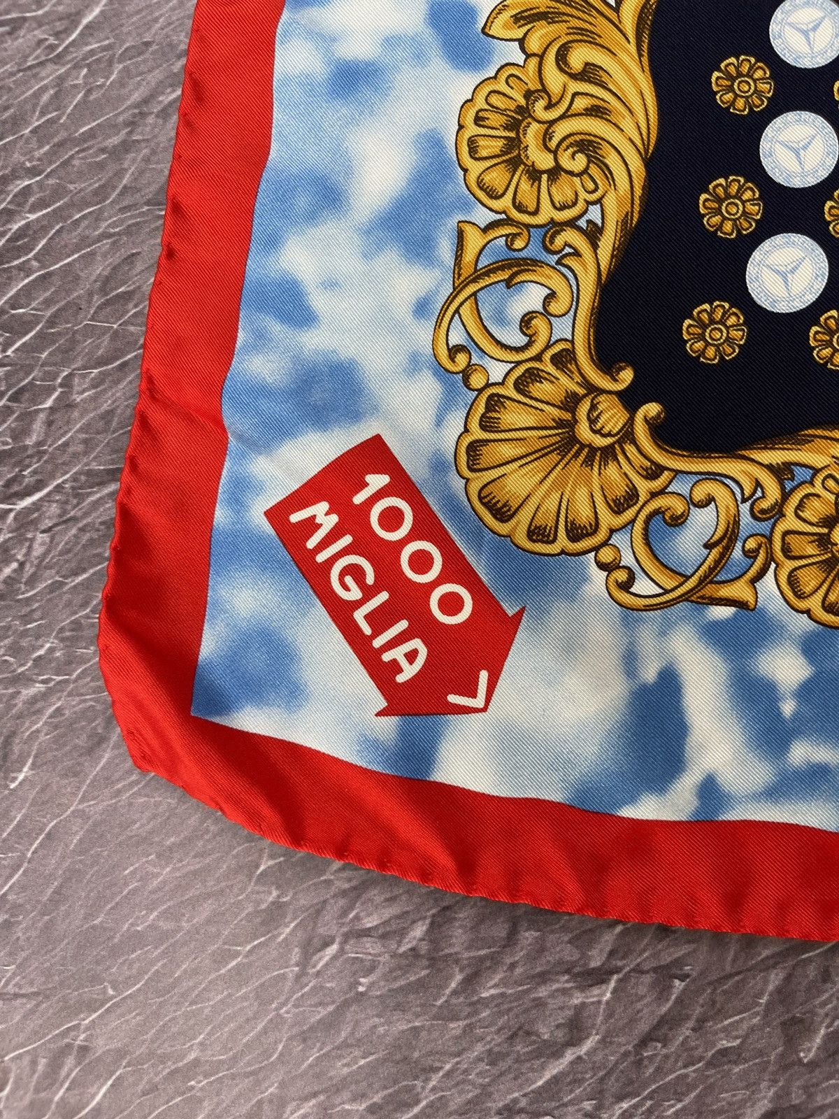 Mercedes-Benz Mercedes-Benz Collection Classic 1000 miglia silk scarf rare Size ONE SIZE - 4 Thumbnail
