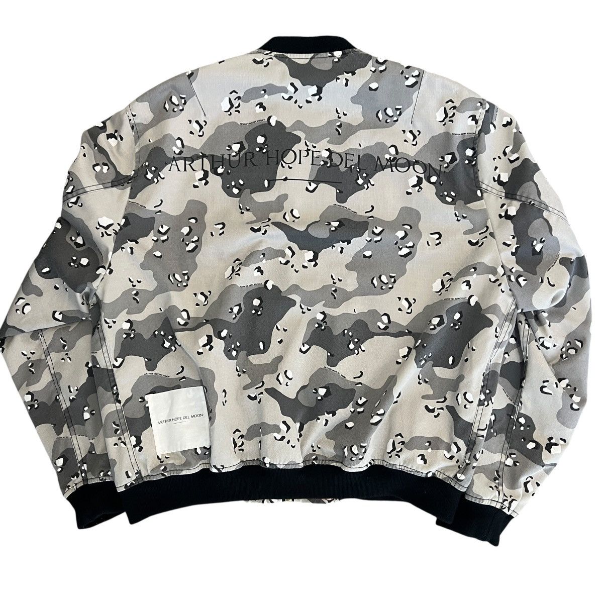 Number (N)ine ARTHUR HOPE DEL MOON × FOSTEX White Camo MA-1 Bomber Jacket Size US XL / EU 56 / 4 - 11 Thumbnail