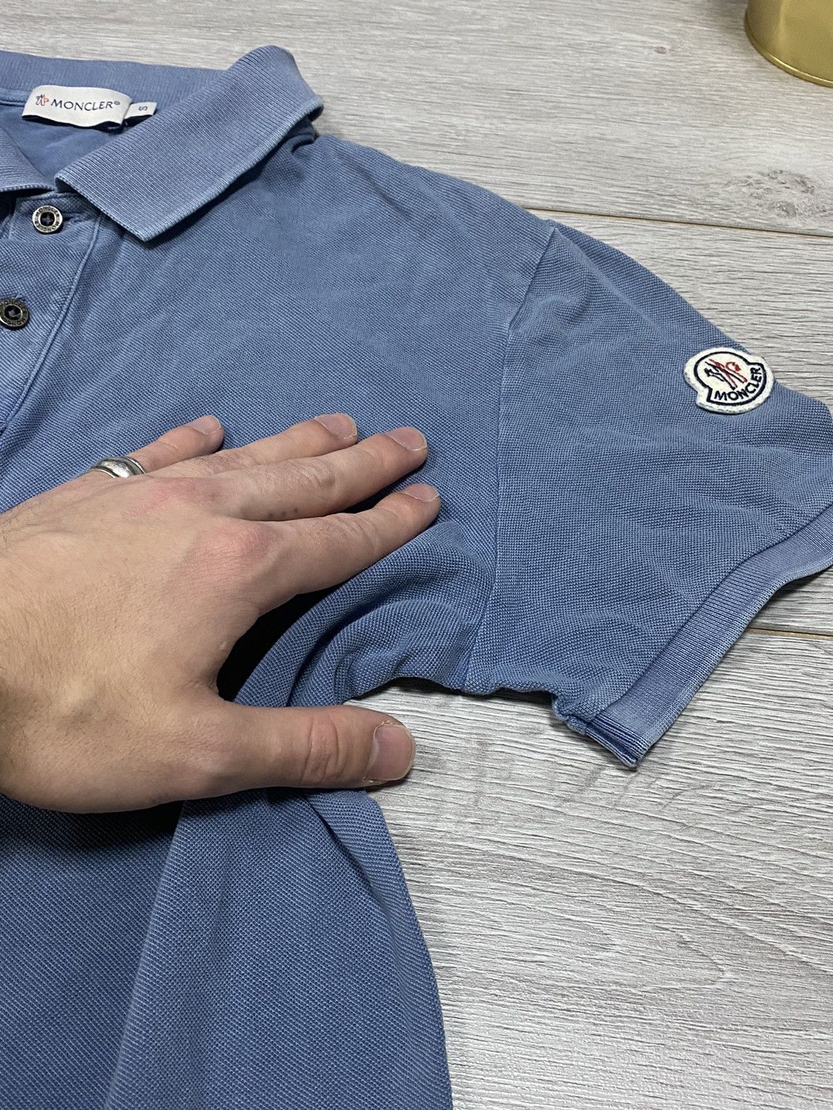 Moncler Moncler vintage big logo polo Manica Corta Size US S / EU 44-46 / 1 - 6 Thumbnail