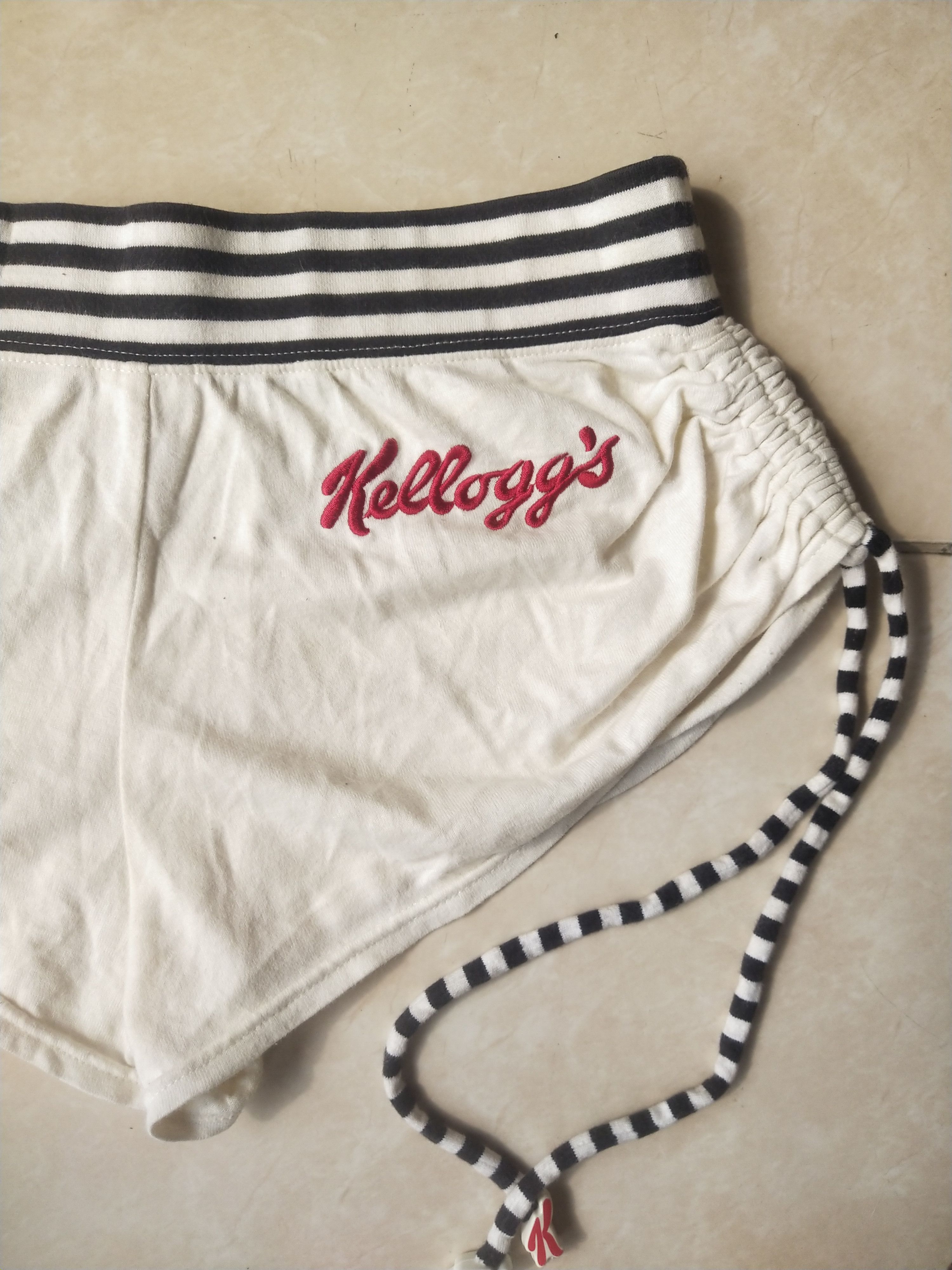 Japanese Brand Amy Girl × Kellogg’s 2010 Striped Waist Lounge Shorts Size 29" - 2 Thumbnail