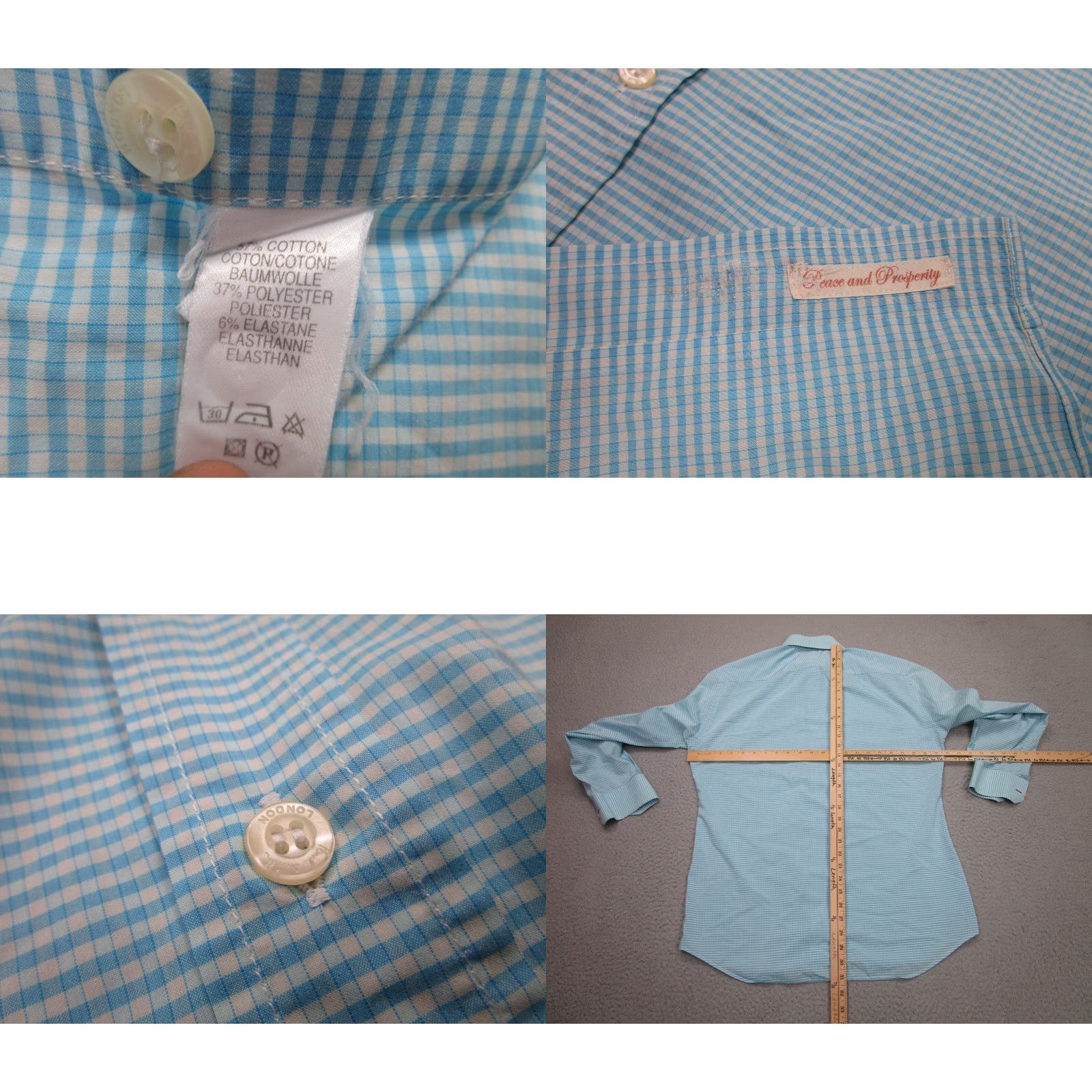 Paul Smith Paul Smith Shirt Mens Medium Large Blue Gingham Check Plaid 15.5 39Adult Italy Cotton Button-Up Long Sleeve Casual Mens Regular Vintage? No Size US M / EU 48-50 / 2 - 8 Thumbnail