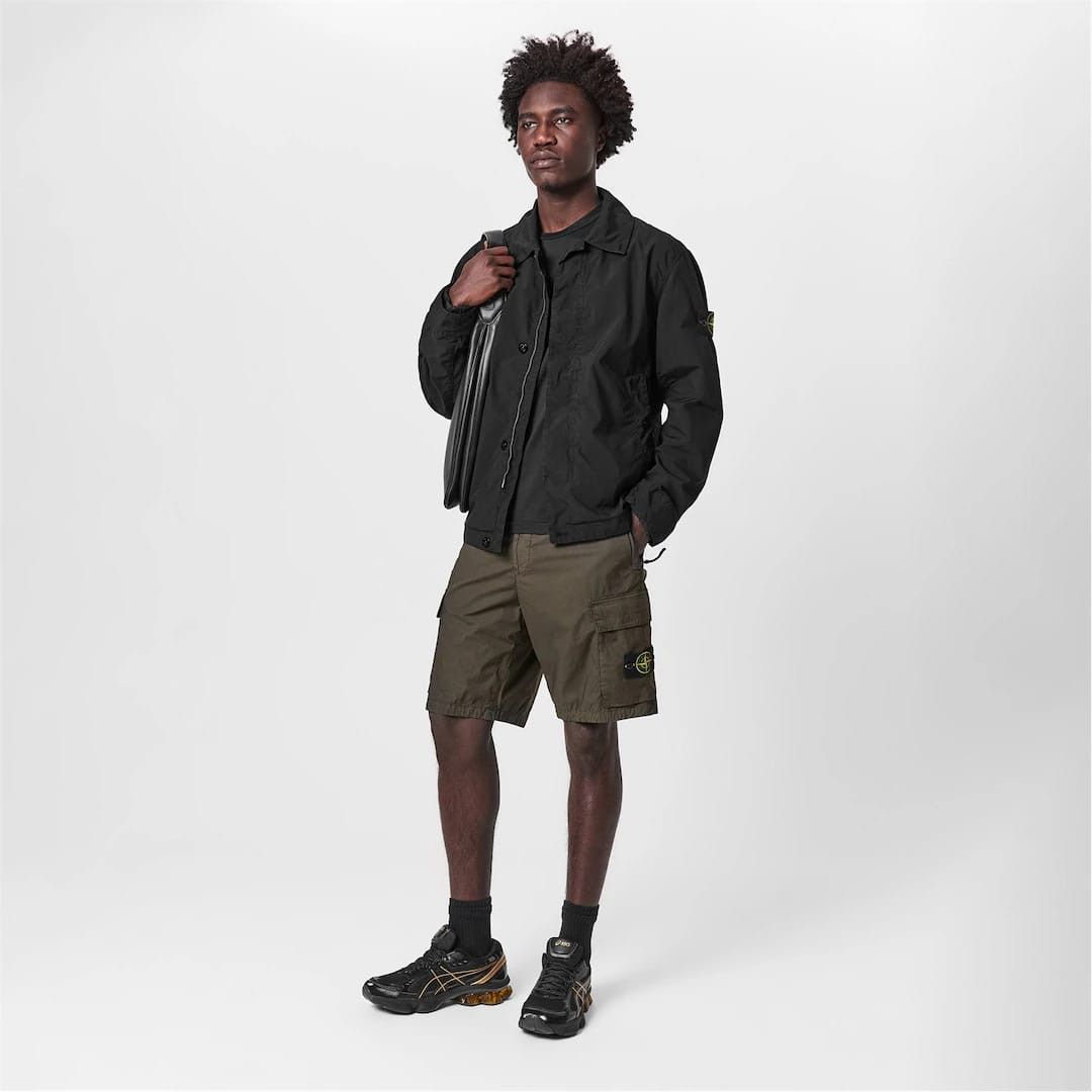 Stone Island o1g2r1mq0526 Light Compact Long Sleeve Field Jacket in Nero Size US M / EU 48-50 / 2 - 6 Thumbnail