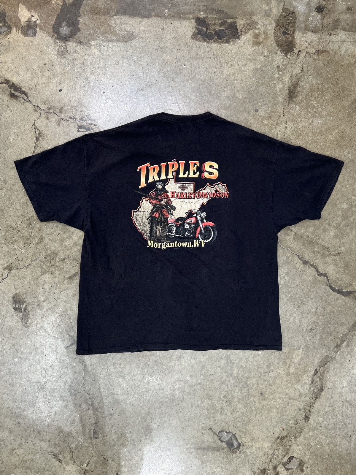 Harley Davidson Vintage 2003 Harley Davidson West Virginia Triple S Tee XXXL Size US XXL / EU 58 / 5 - 2 Thumbnail